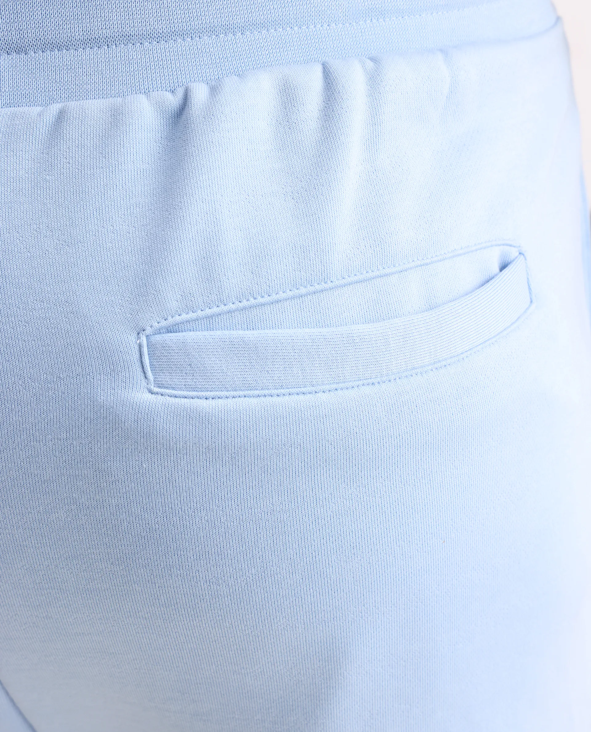 Rare Rabbit Men's Loito Light Blue Cotton Blend Embroidered Regular Fit Shorts - Image 8