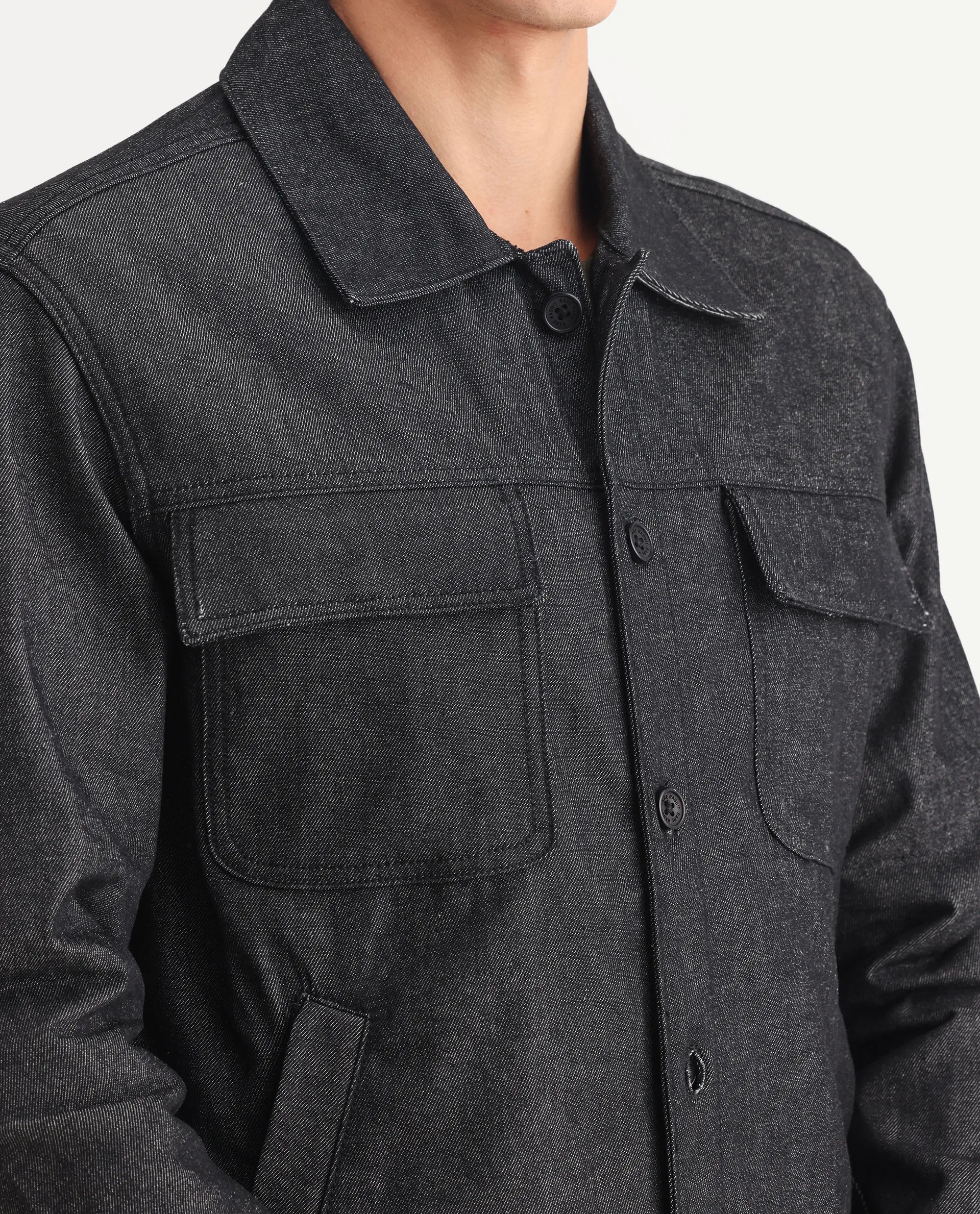 Rare Rabbit Men's Loon Black Cotton Graphic Print Regular Fit Full Sleeve Spread Collar Jacket - Image 5