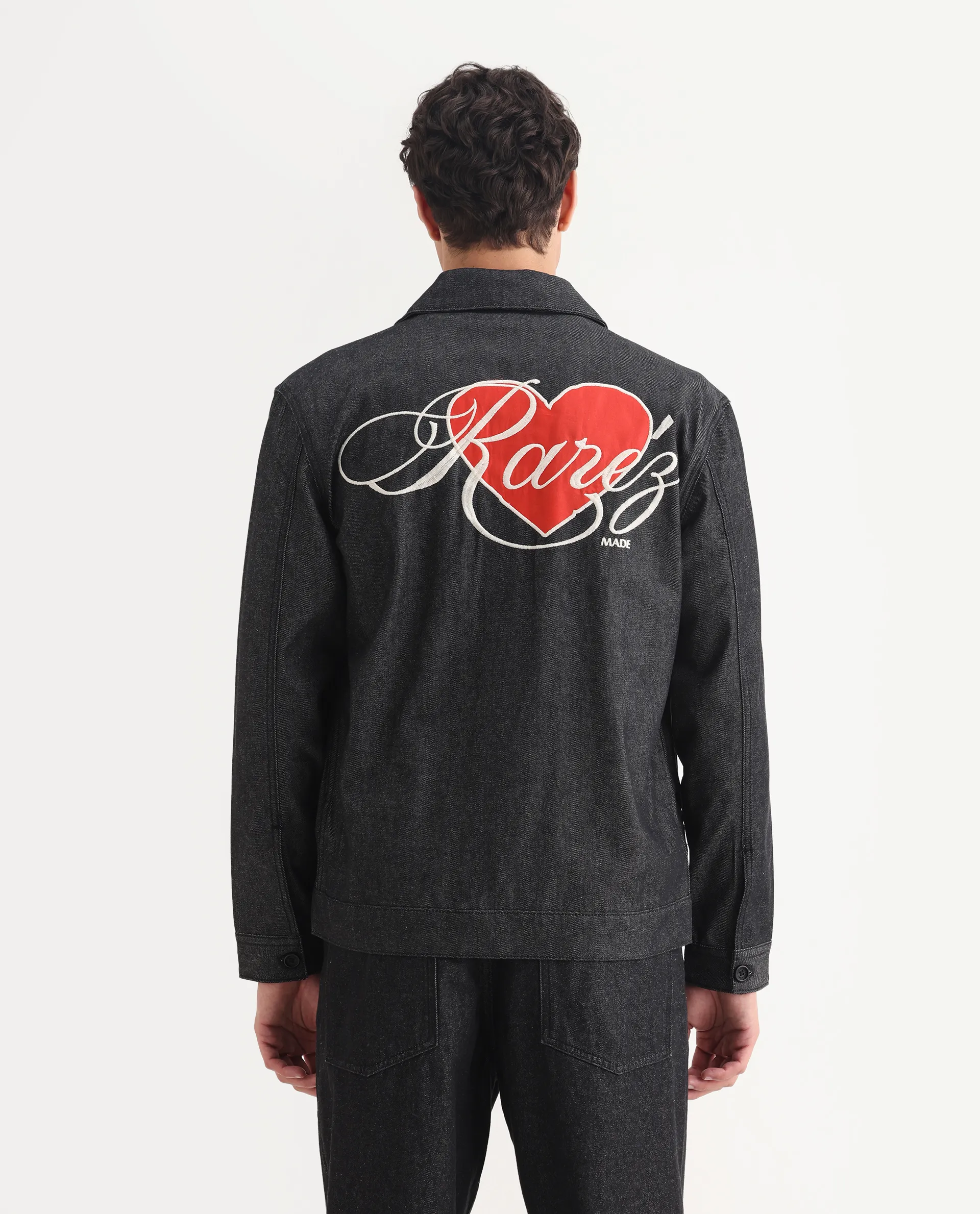 Rare Rabbit Men's Loon Black Cotton Graphic Print Regular Fit Full Sleeve Spread Collar Jacket - Image 8