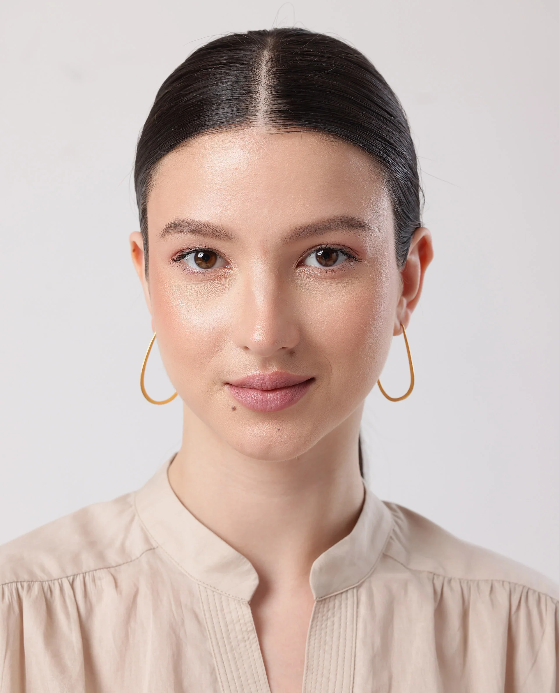 Rareism Women Loop Hoop Gold Earring - Image 2