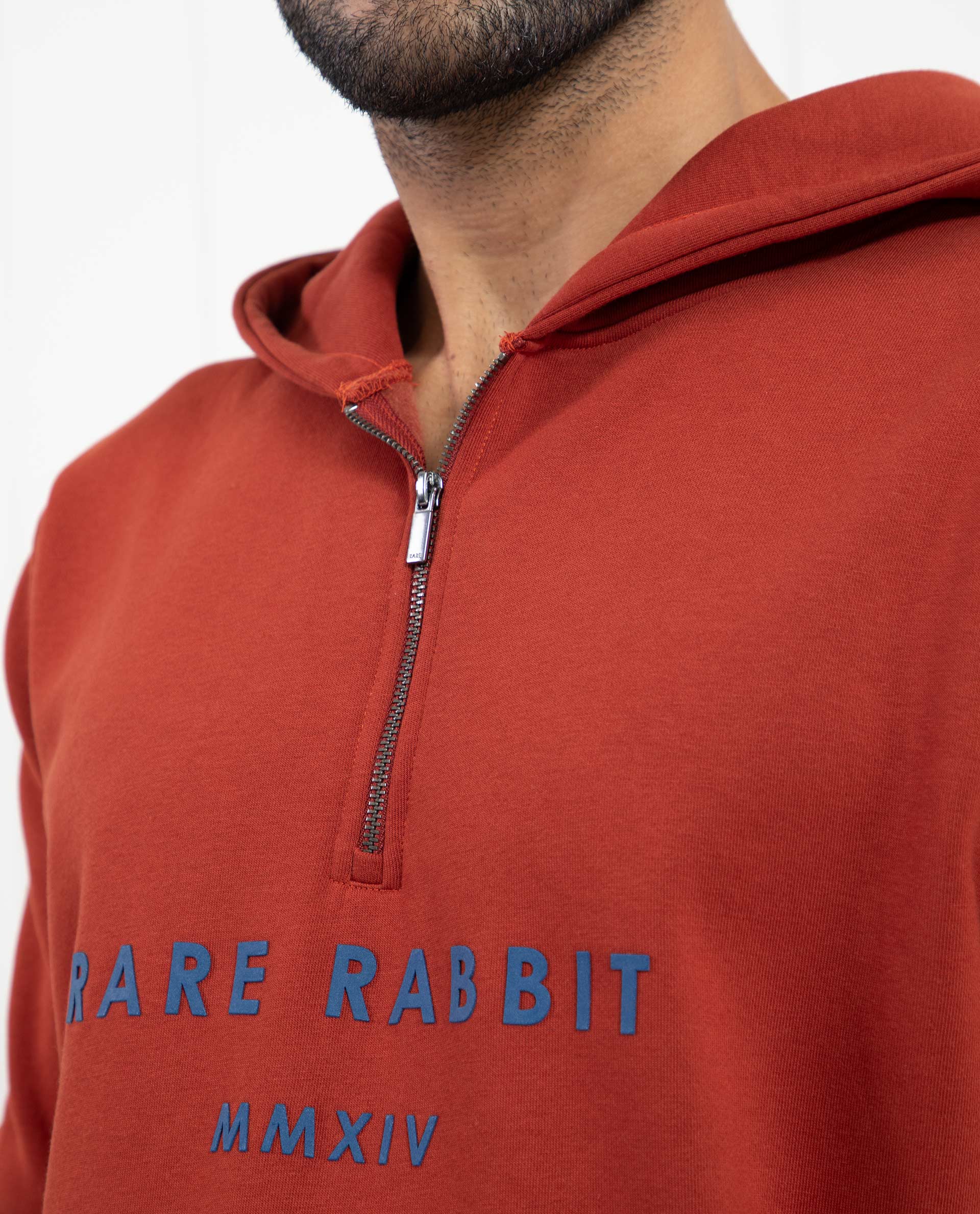 Rare Rabbit Men's Lorall Brown Cotton Graphic Print Regular Fit Full Sleeve Hooded Sweatshirt - Image 10