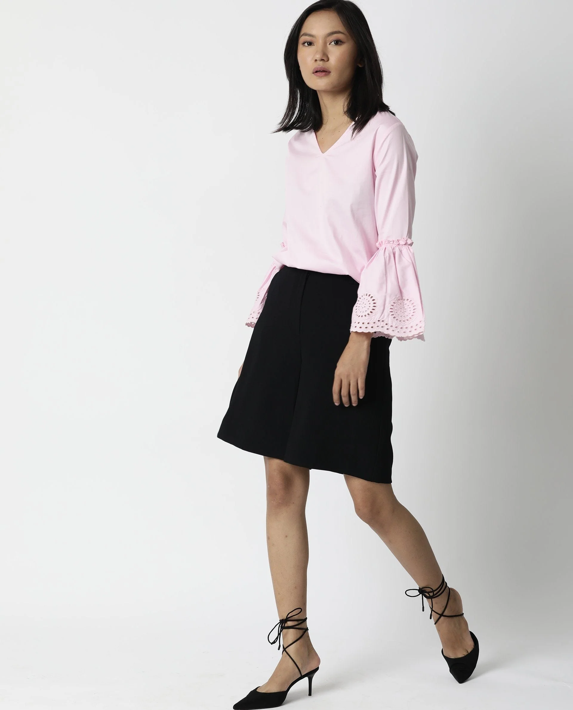 Rareism Women Lord Pink Top Full Sleeves Solid - Image 2