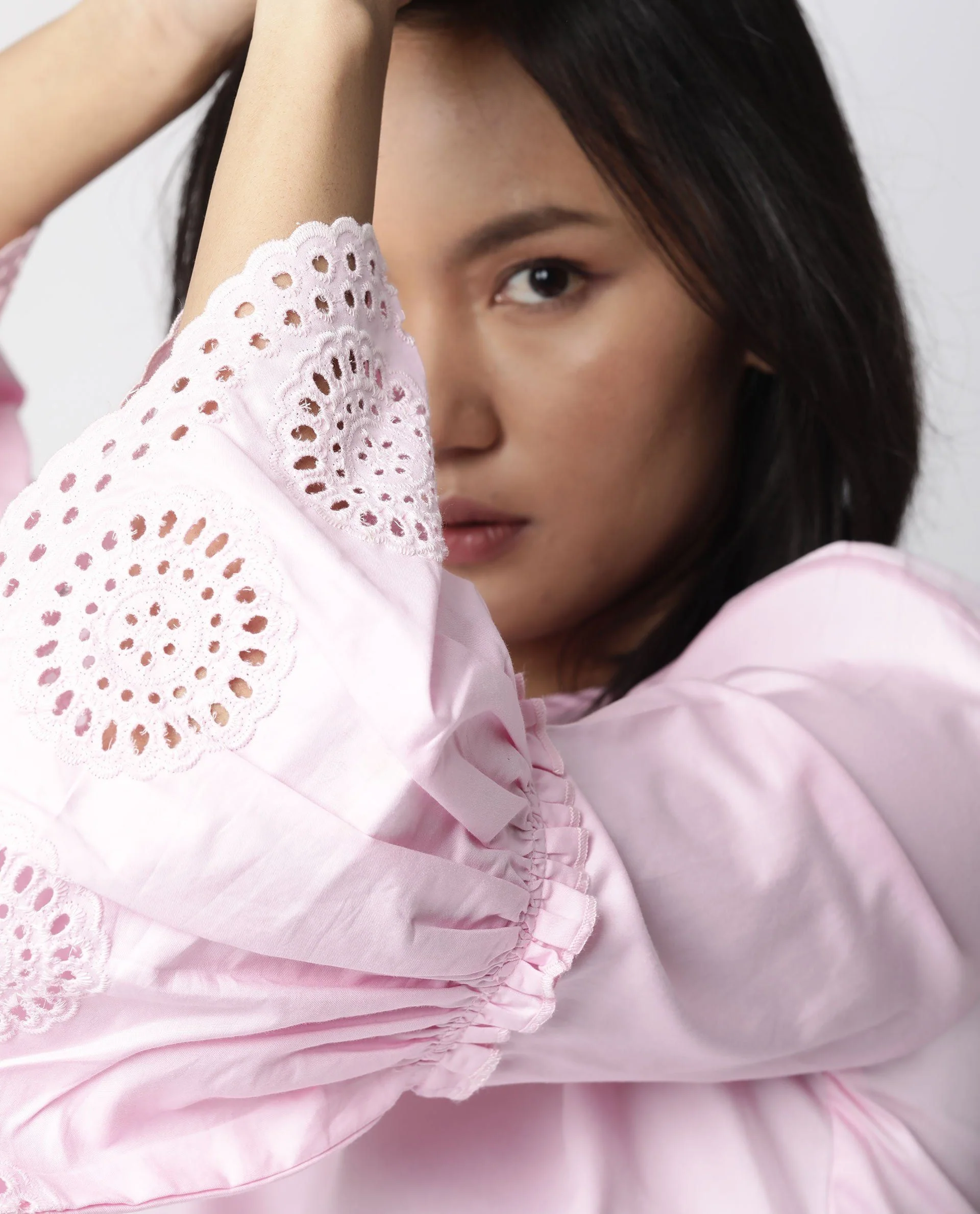 Rareism Women Lord Pink Top Full Sleeves Solid - Image 4