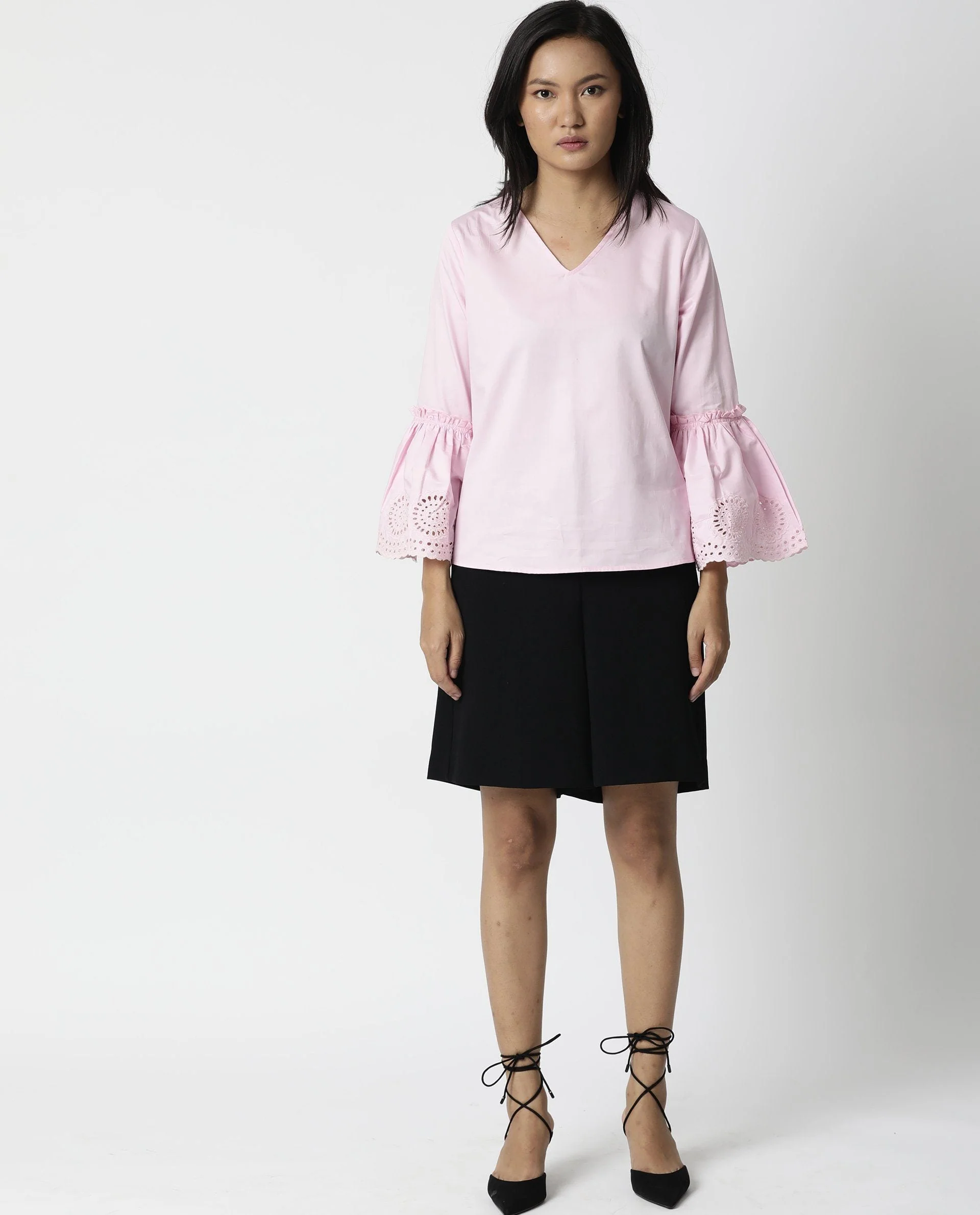 Rareism Women Lord Pink Top Full Sleeves Solid - Image 5