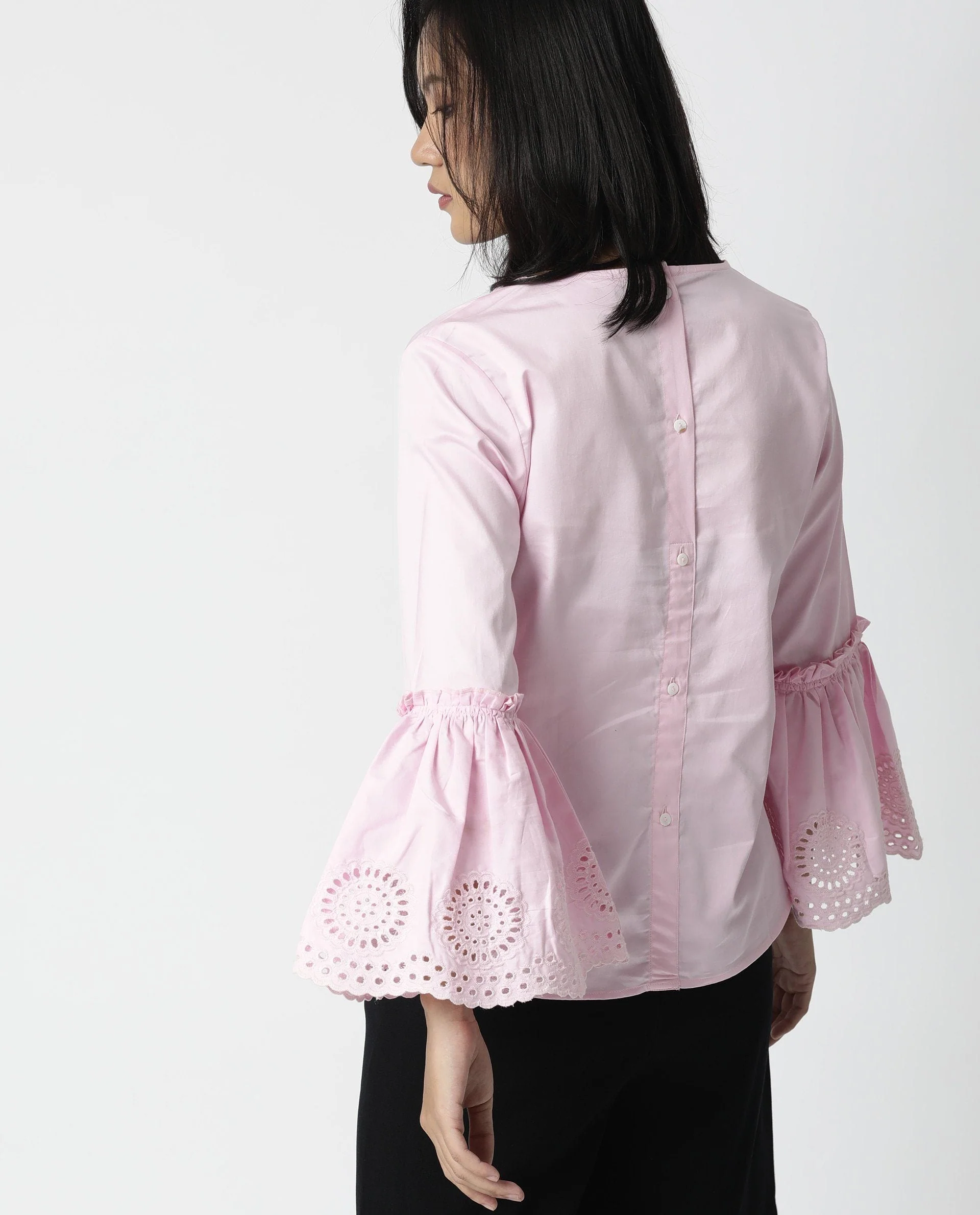 Rareism Women Lord Pink Top Full Sleeves Solid - Image 6