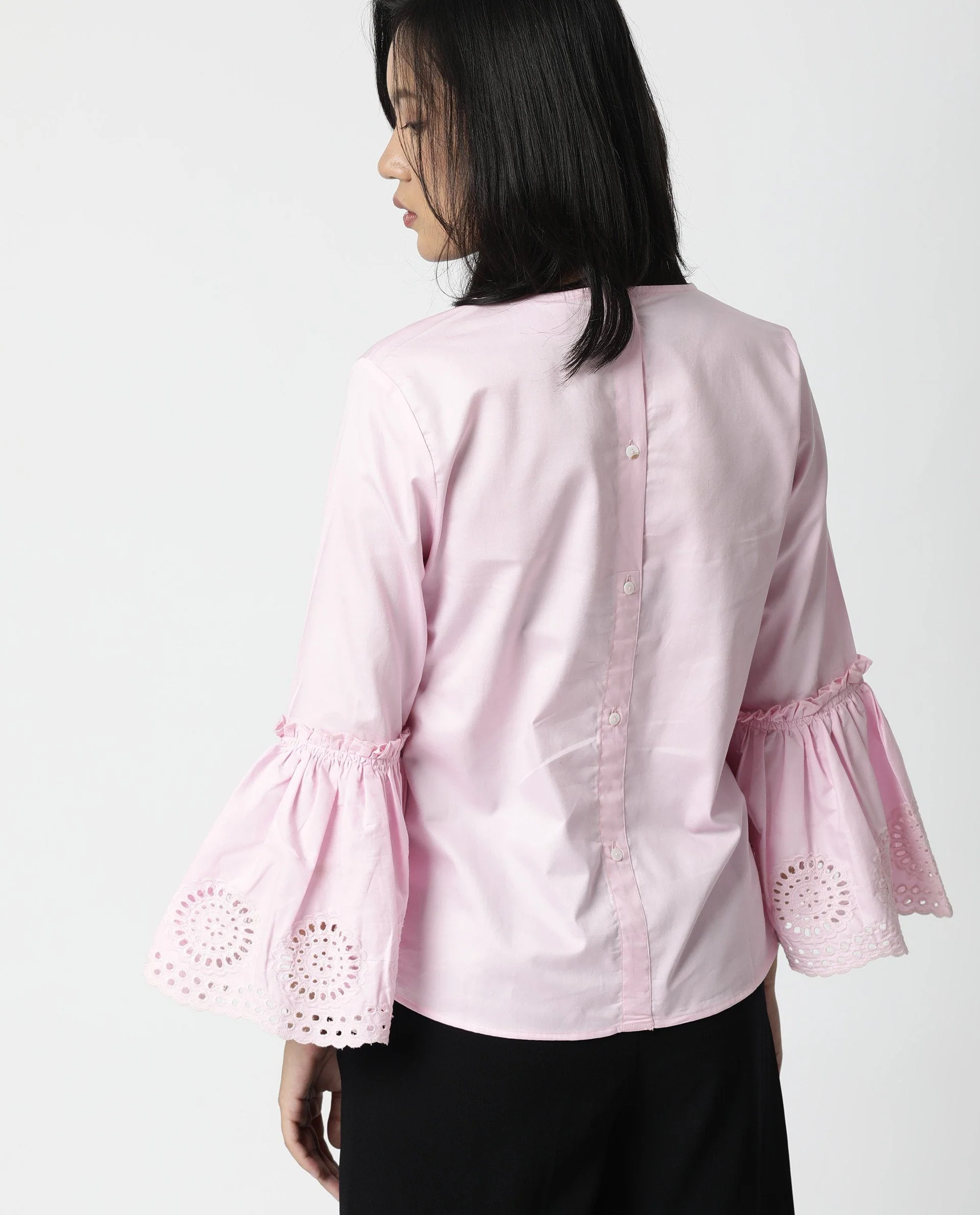 Rareism Women Lord Pink Top Full Sleeves Solid - Image 9