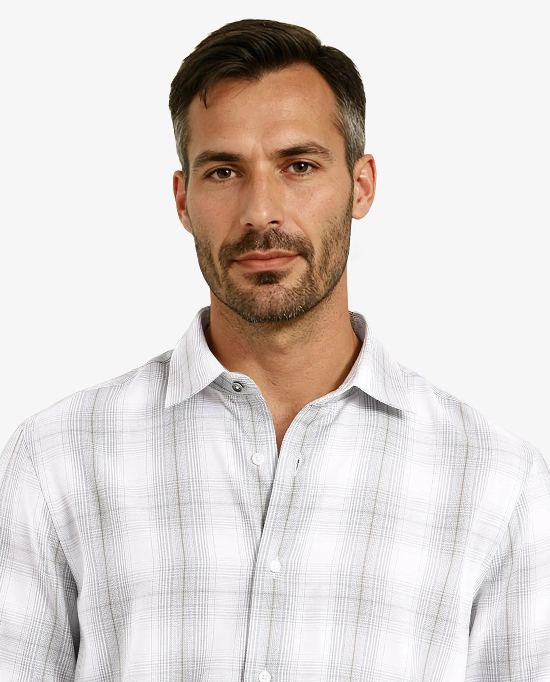 Rare Rabbit Men's Lorde Dusky Green Cotton Checked Print Regular Fit Full Sleeve Collared Shirt - Image 5