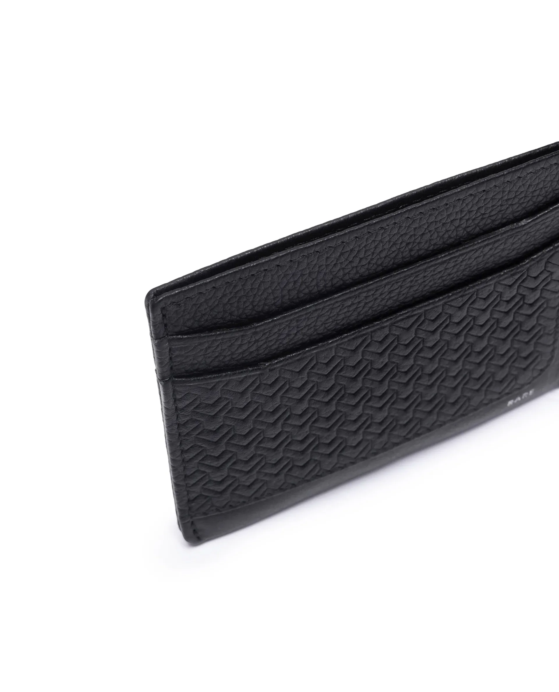 Rare Rabbit Men Lorent Black Leather Card Holder - Image 5