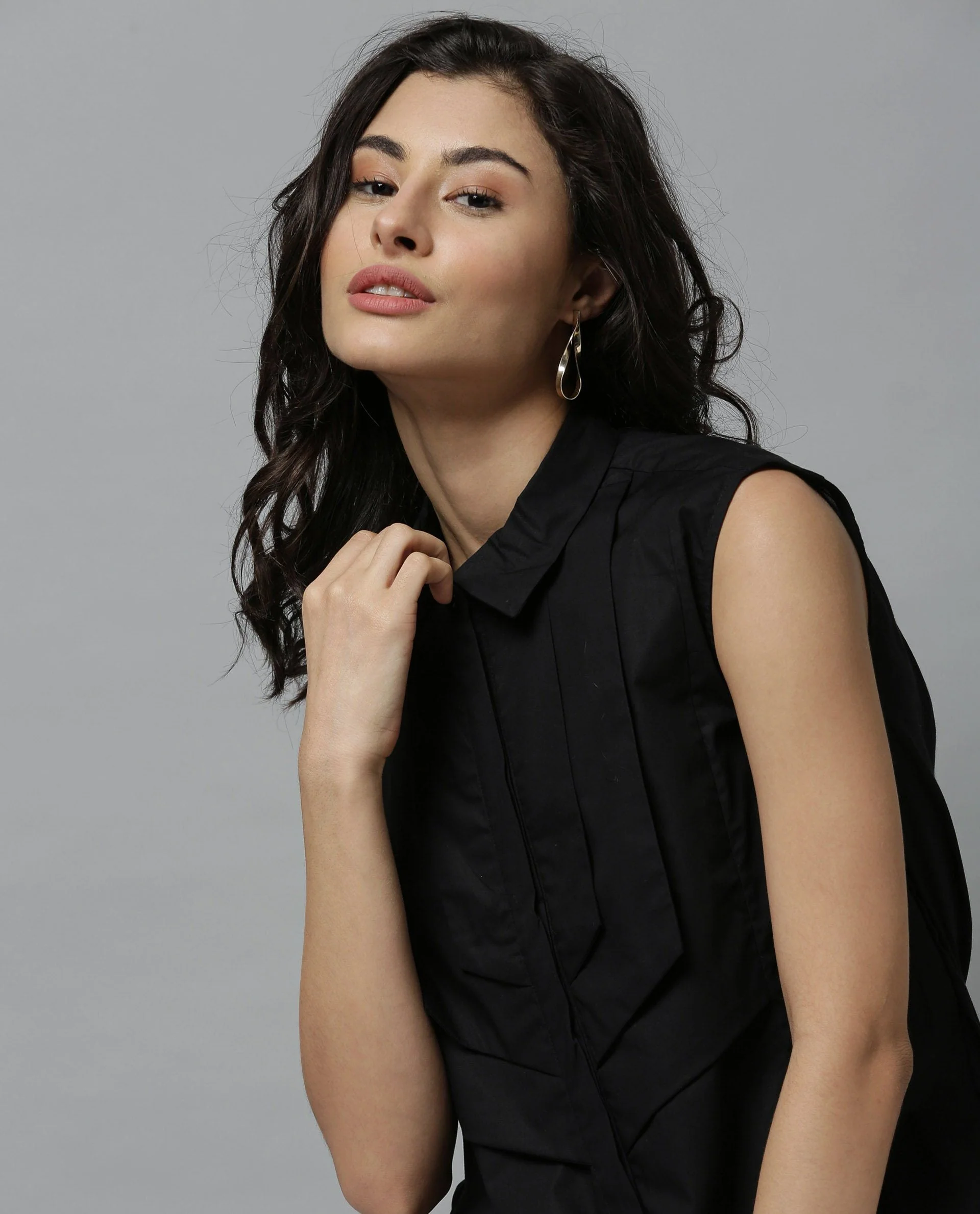 Rareism Women Lotte Black Top Sleeveless - Image 3