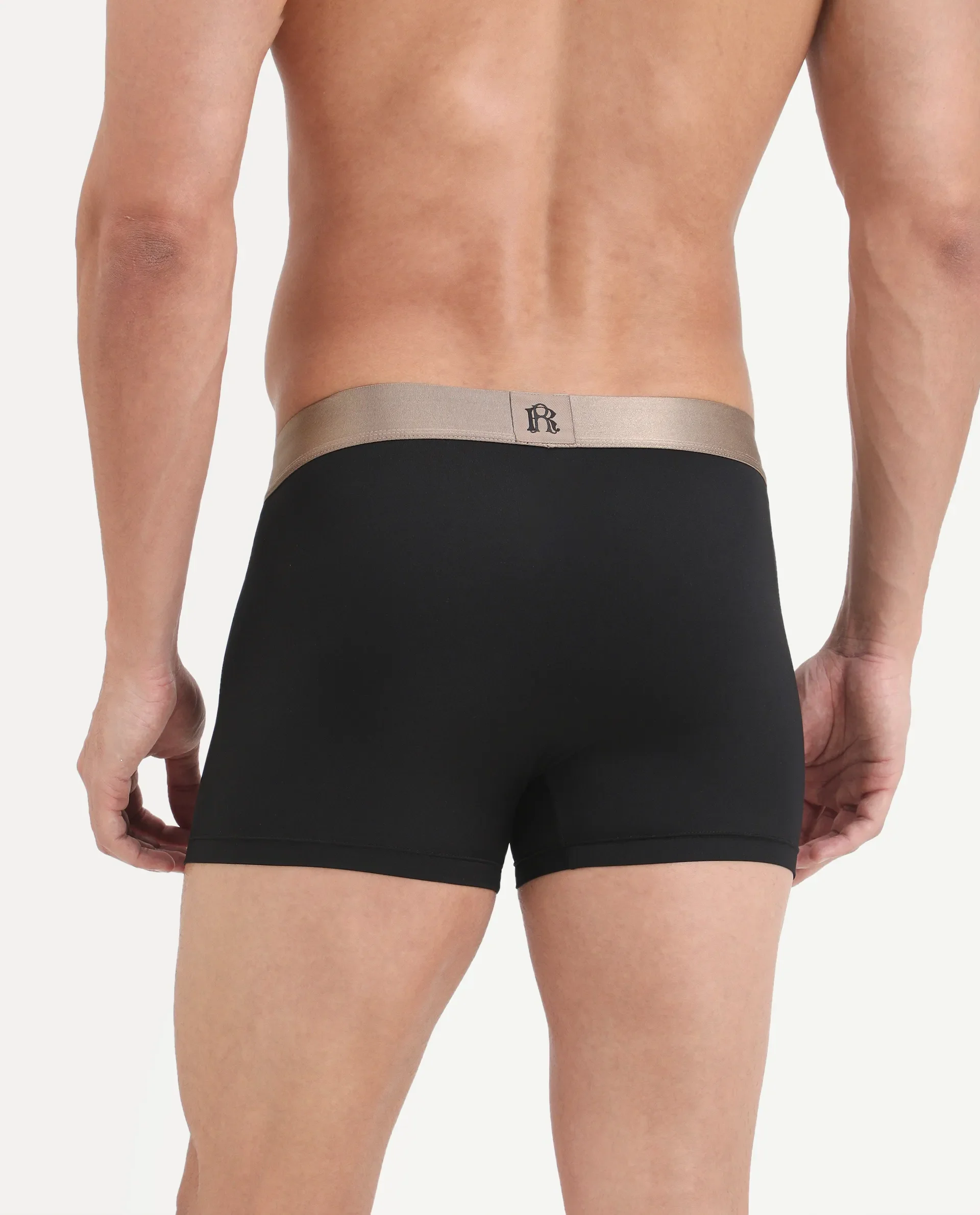 Rare Rabbit Men's Lovi Black Soft Nylon Blend Trunks - Image 4