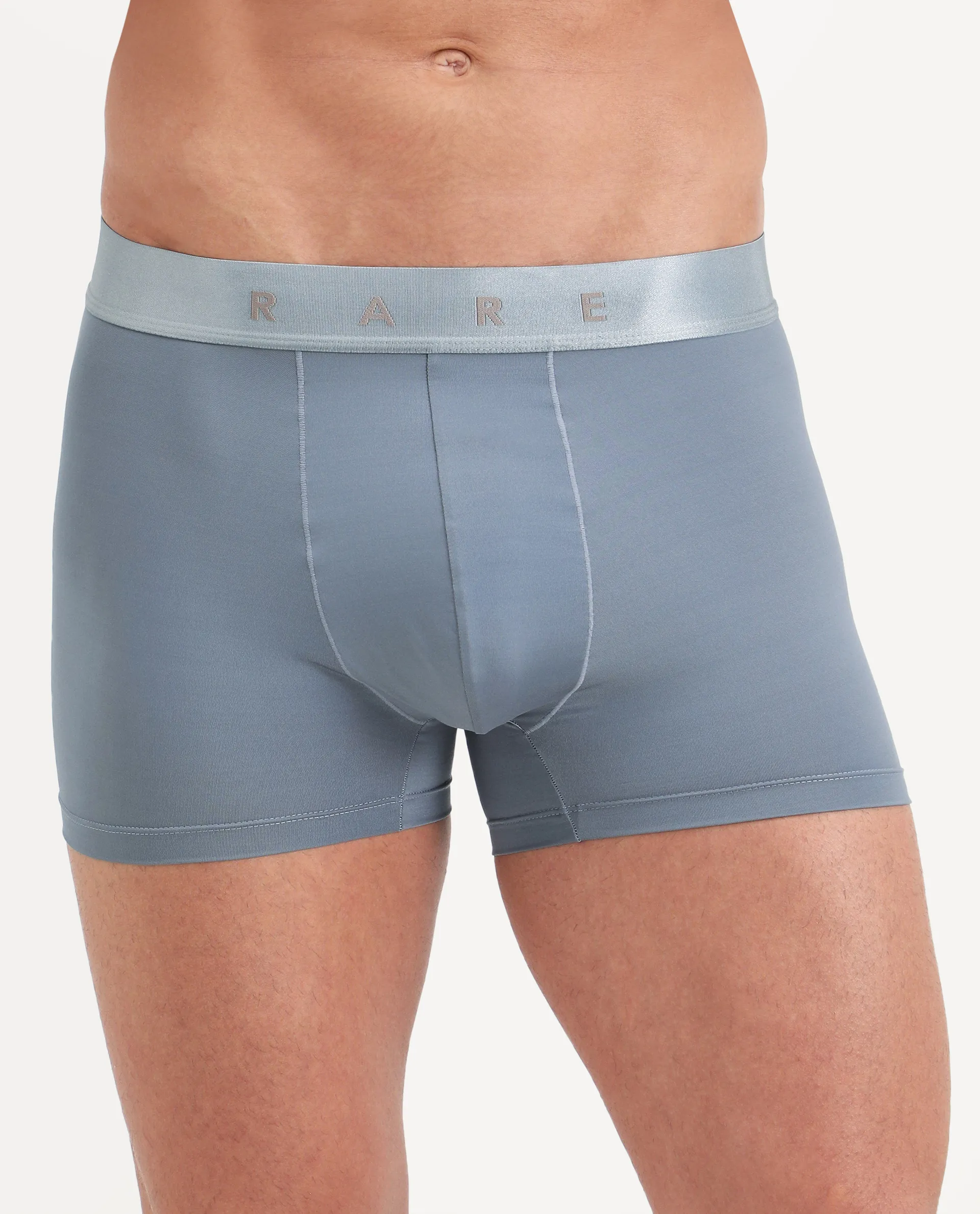 Rare Rabbit Men's Lovi Blue Soft Nylon Blend Trunks - Image 2