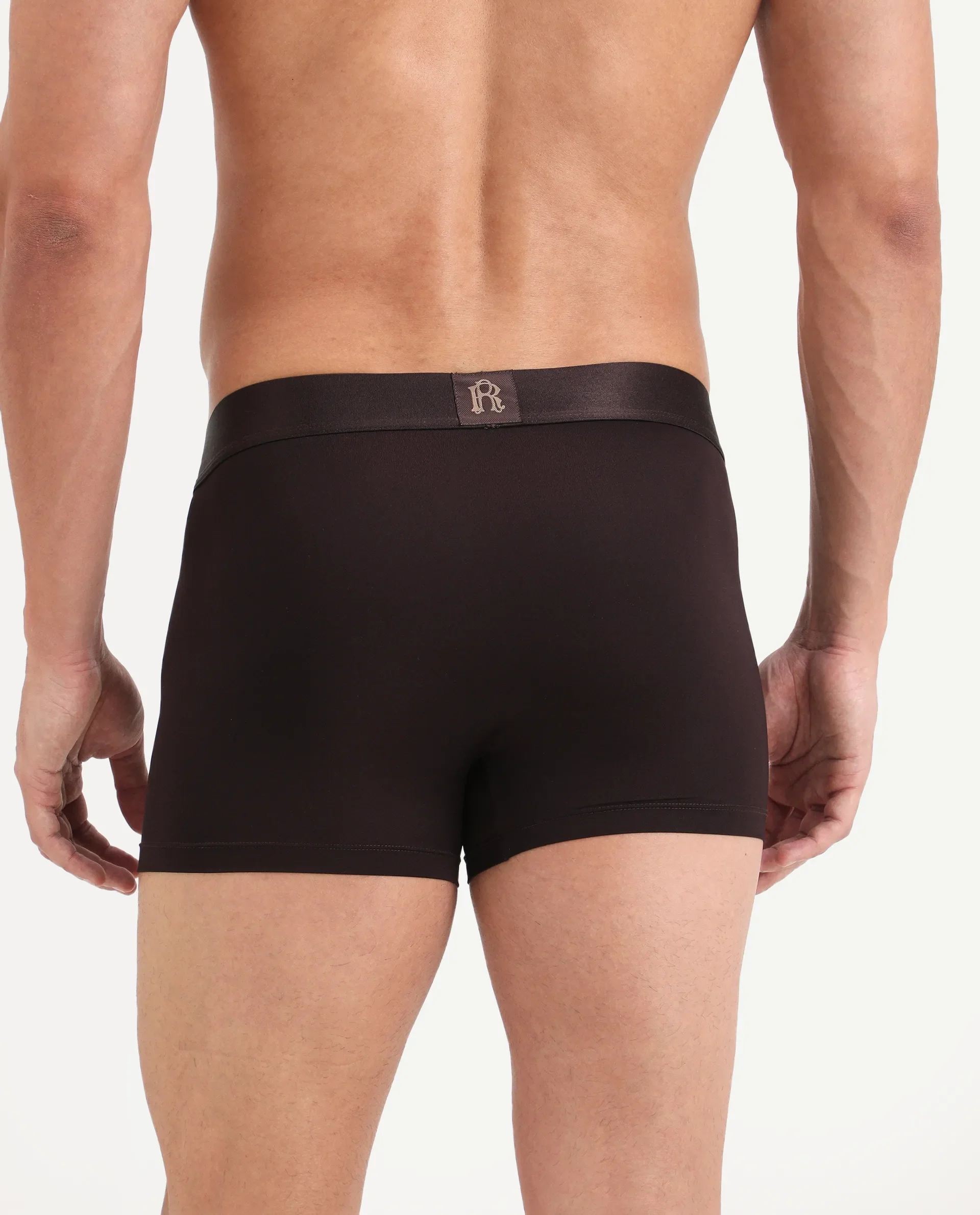 Rare Rabbit Men's Lovi Brown Soft Nylon Blend Trunks - Image 4