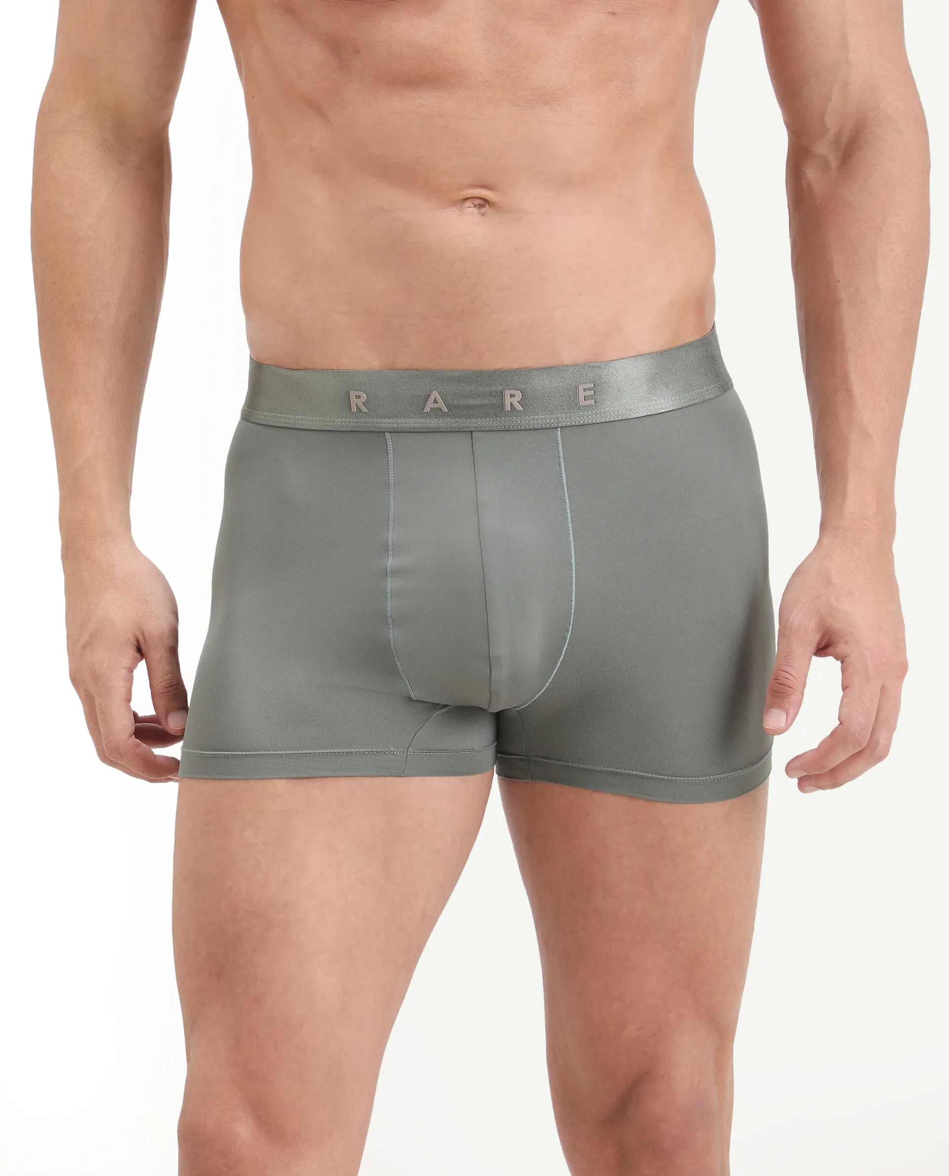 Rare Rabbit Men's Lovi Green Soft Nylon Blend Trunks - Image 2