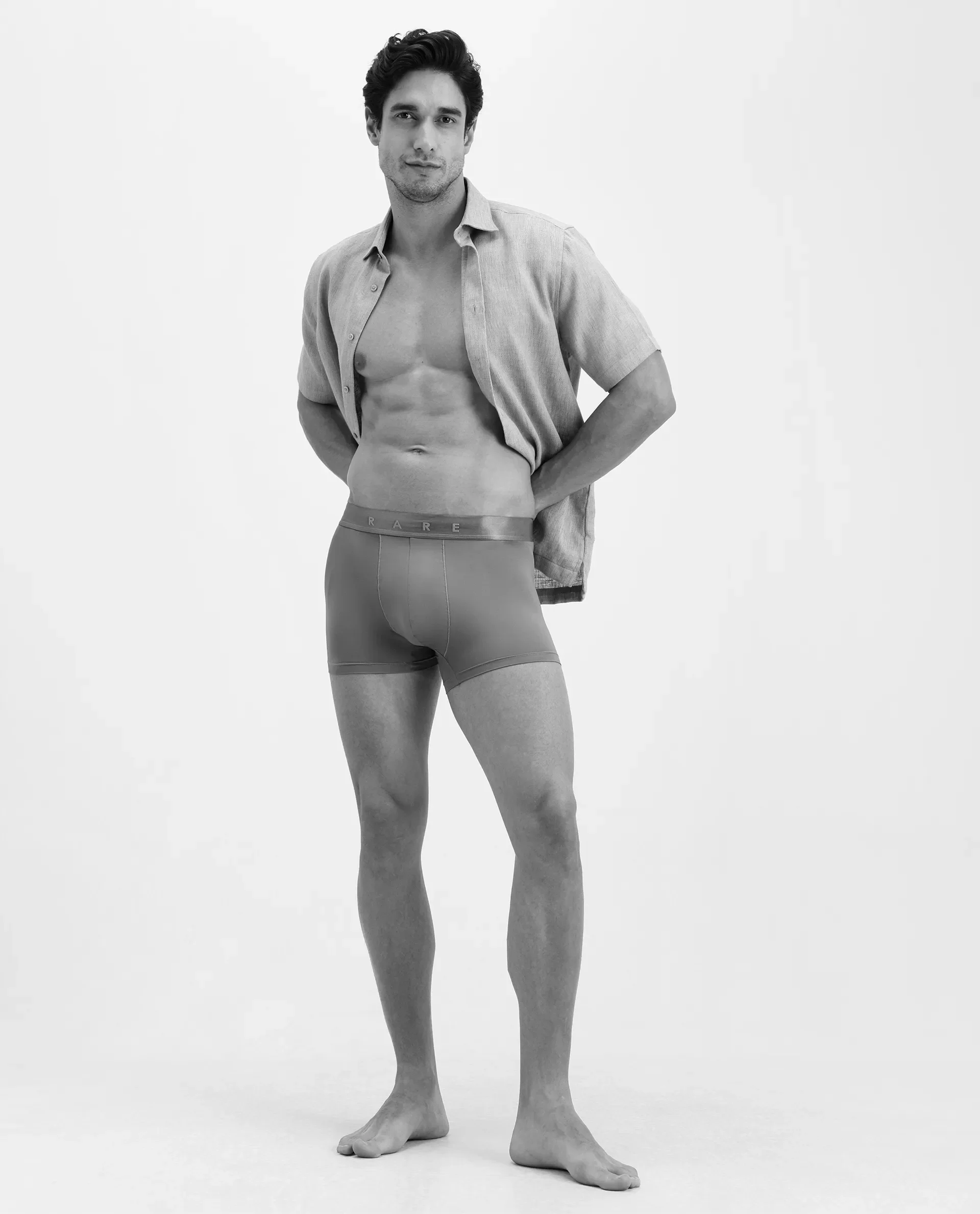 Rare Rabbit Men's Lovi Green Soft Nylon Blend Trunks - Image 3