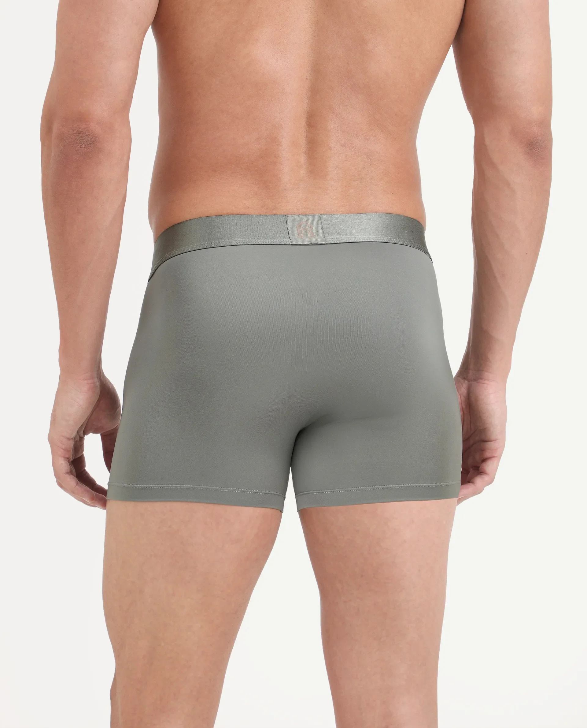 Rare Rabbit Men's Lovi Green Soft Nylon Blend Trunks - Image 4