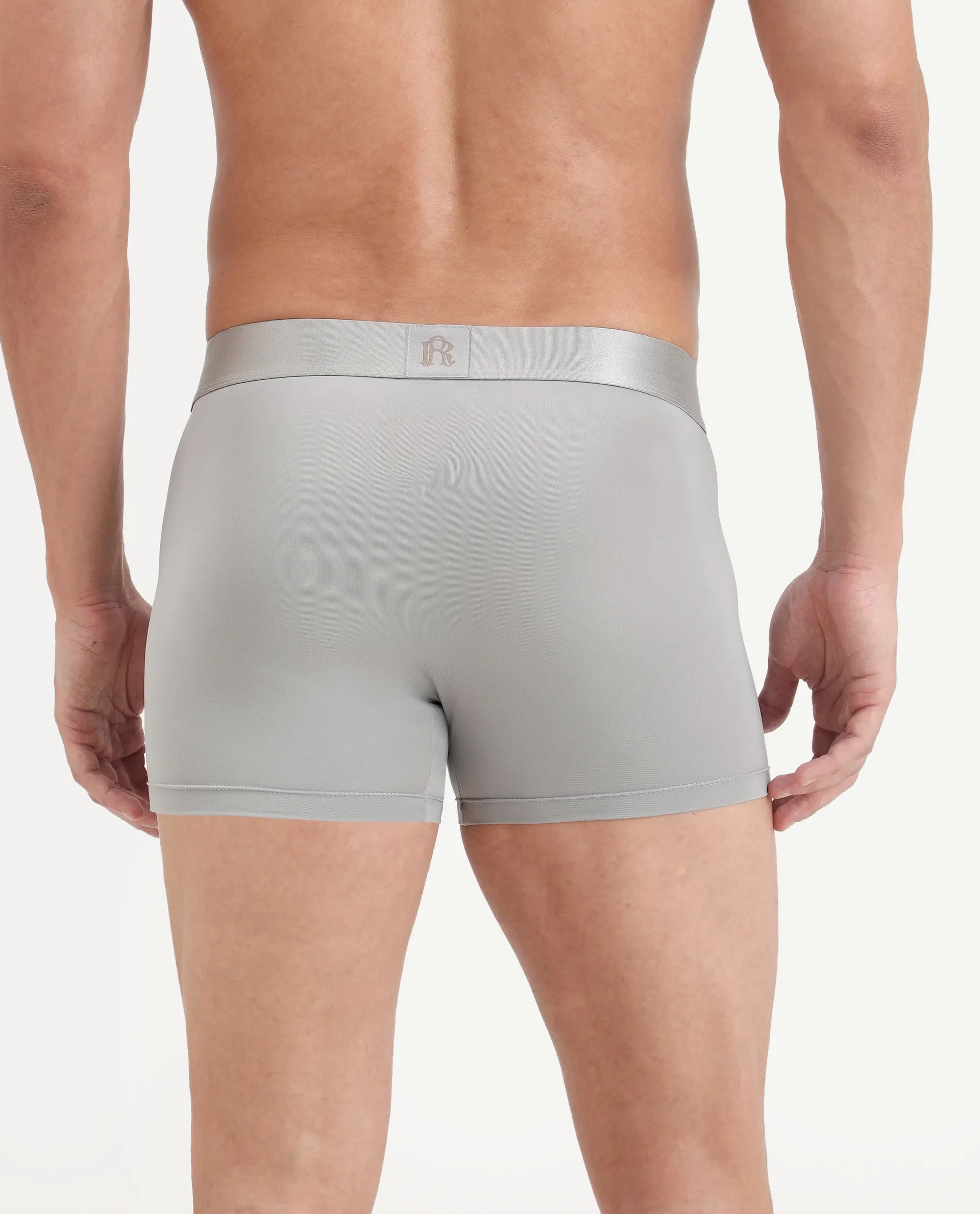 Rare Rabbit Men's Lovi Grey Soft Nylon Blend Trunks - Image 5