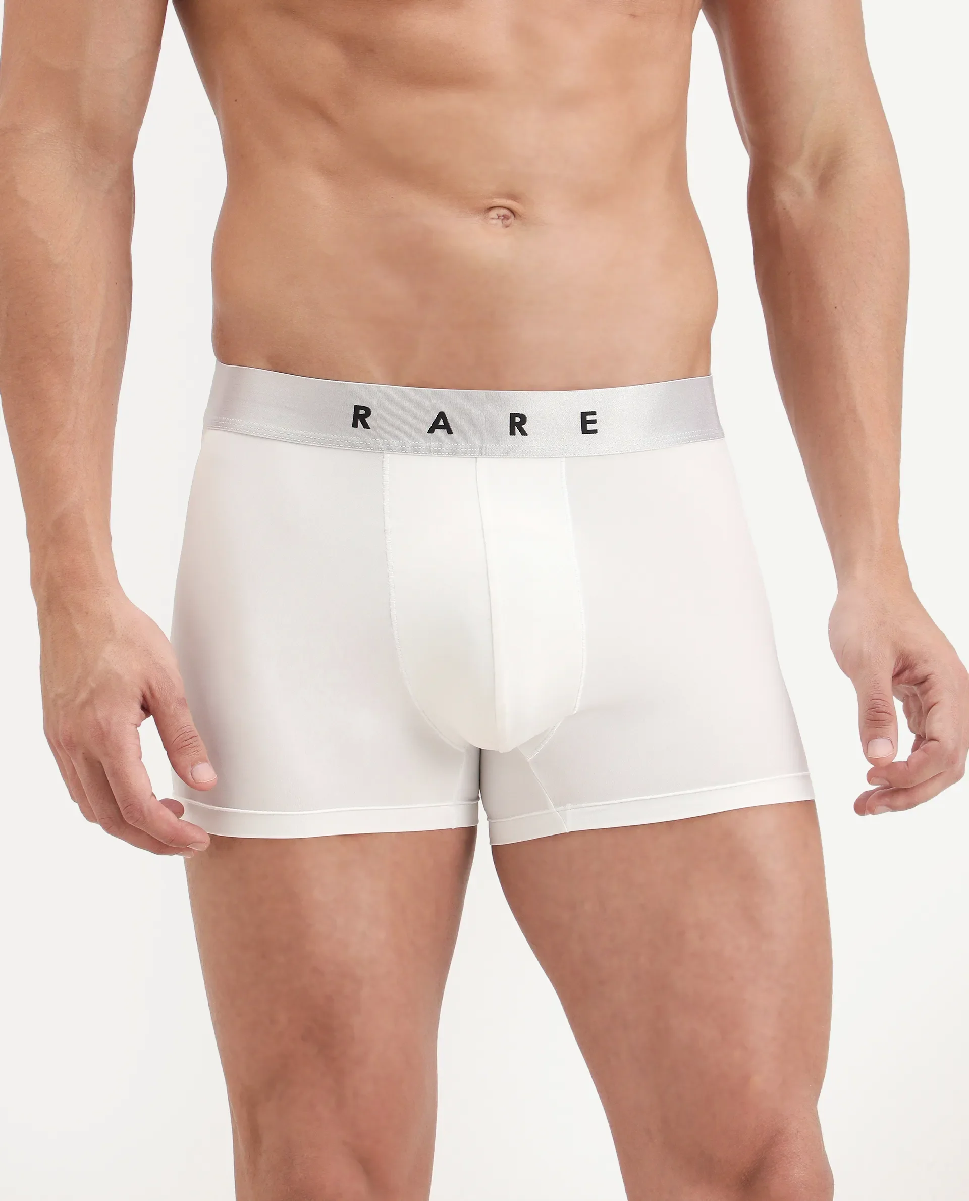 Rare Rabbit Men's Lovi Off White Soft Nylon Blend Trunks - Image 2
