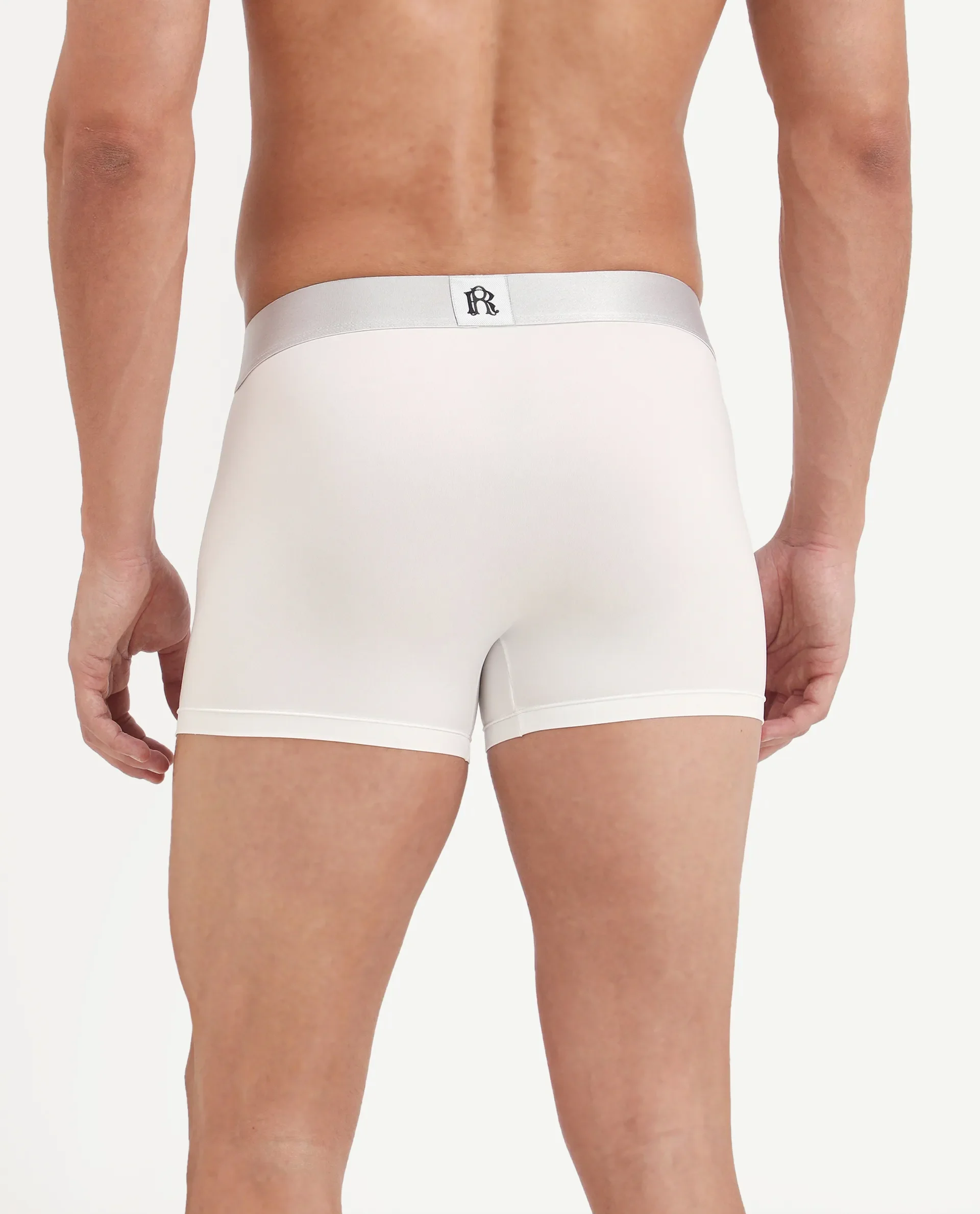 Rare Rabbit Men's Lovi Off White Soft Nylon Blend Trunks - Image 4