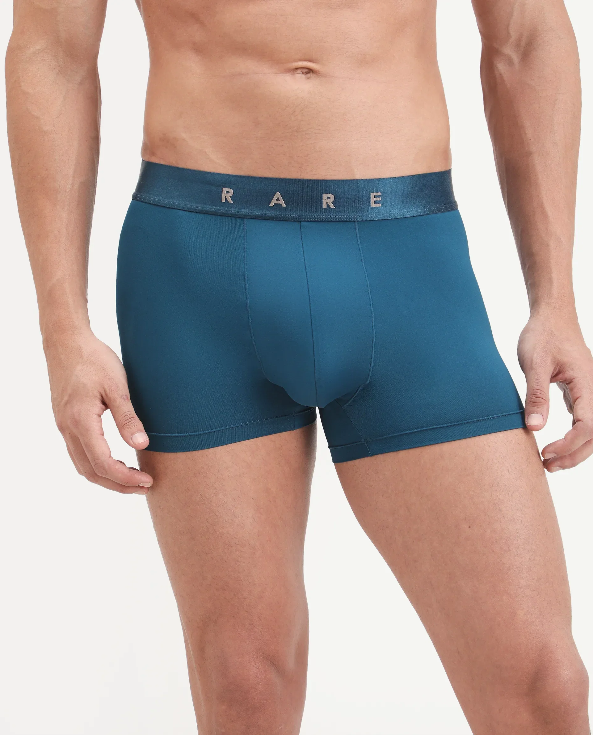 Rare Rabbit Men's Lovi Petrol Soft Nylon Blend Trunks - Image 2