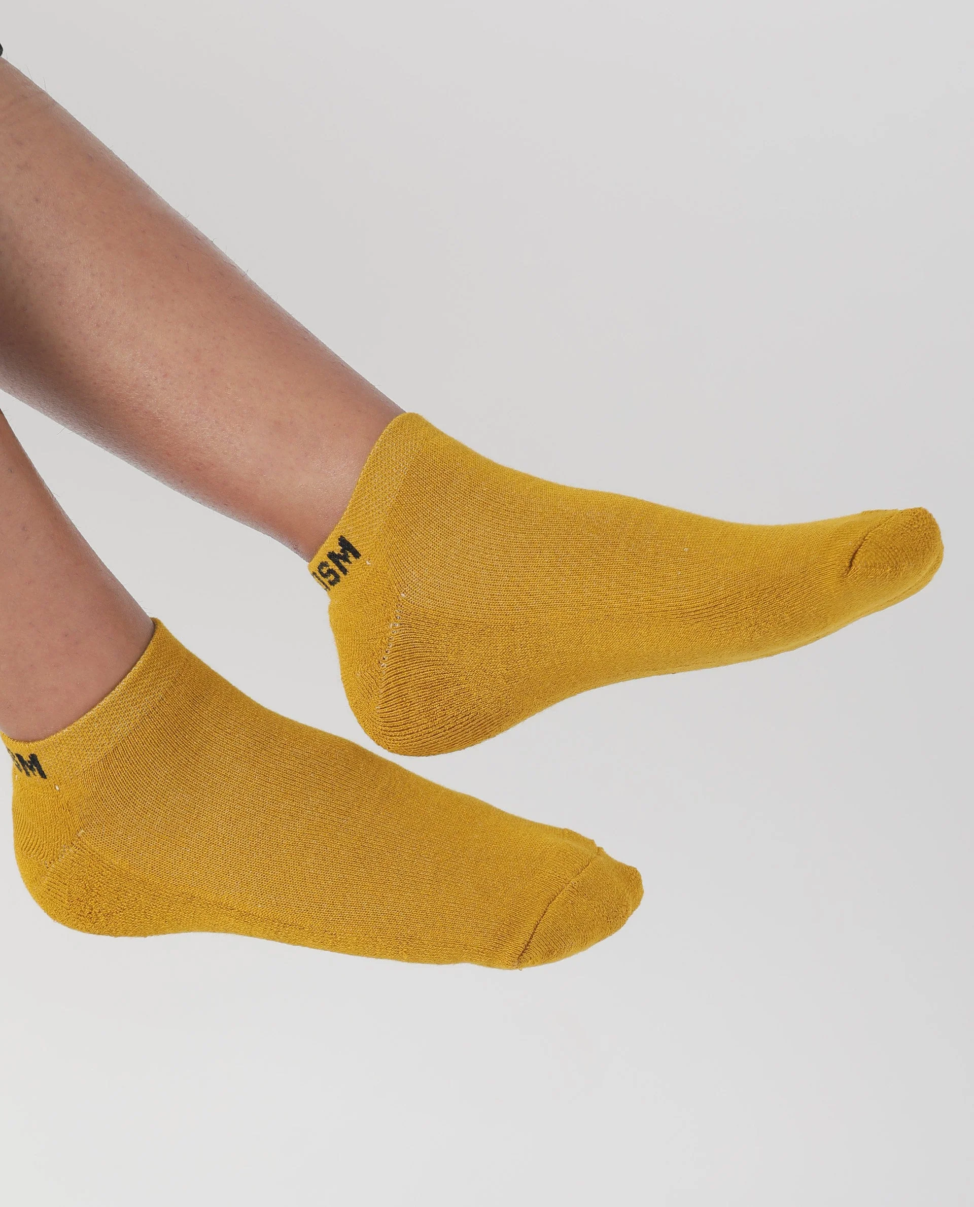 Rareism Womens Socks Mustard Organic Bamboo Fabric Low Ankle