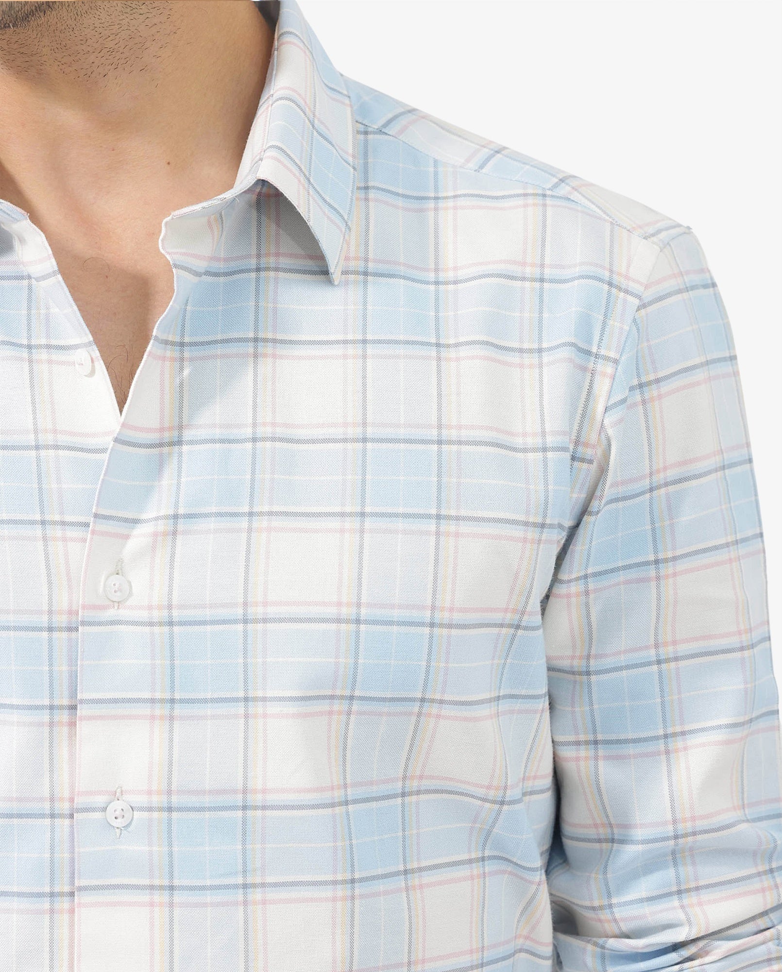 Rare Rabbit Men's Lowen Pastel Yellow Cotton Checked Print Regular Fit Full Sleeve Collared Shirt - Image 3