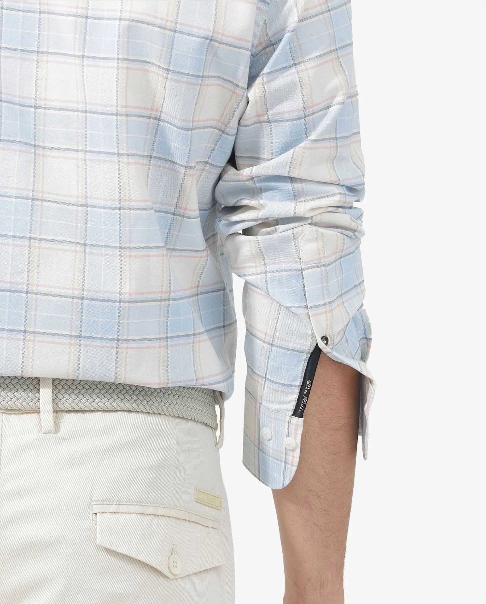 Rare Rabbit Men's Lowen Pastel Yellow Cotton Checked Print Regular Fit Full Sleeve Collared Shirt - Image 7