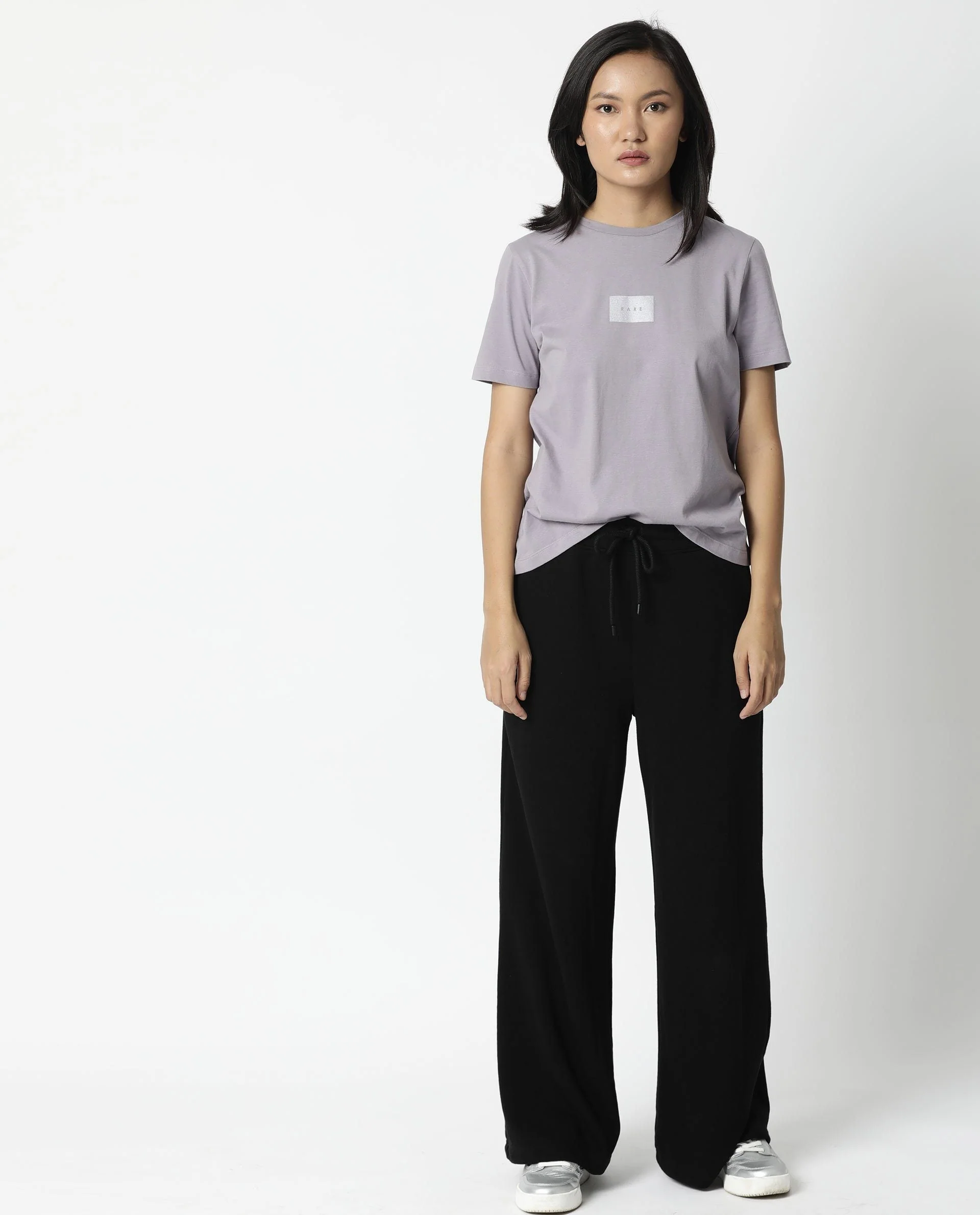 Rareism Womens Luani Lilac T-Shirt Supima Cotton Fabric Slim Fit Round Neck - Image 6