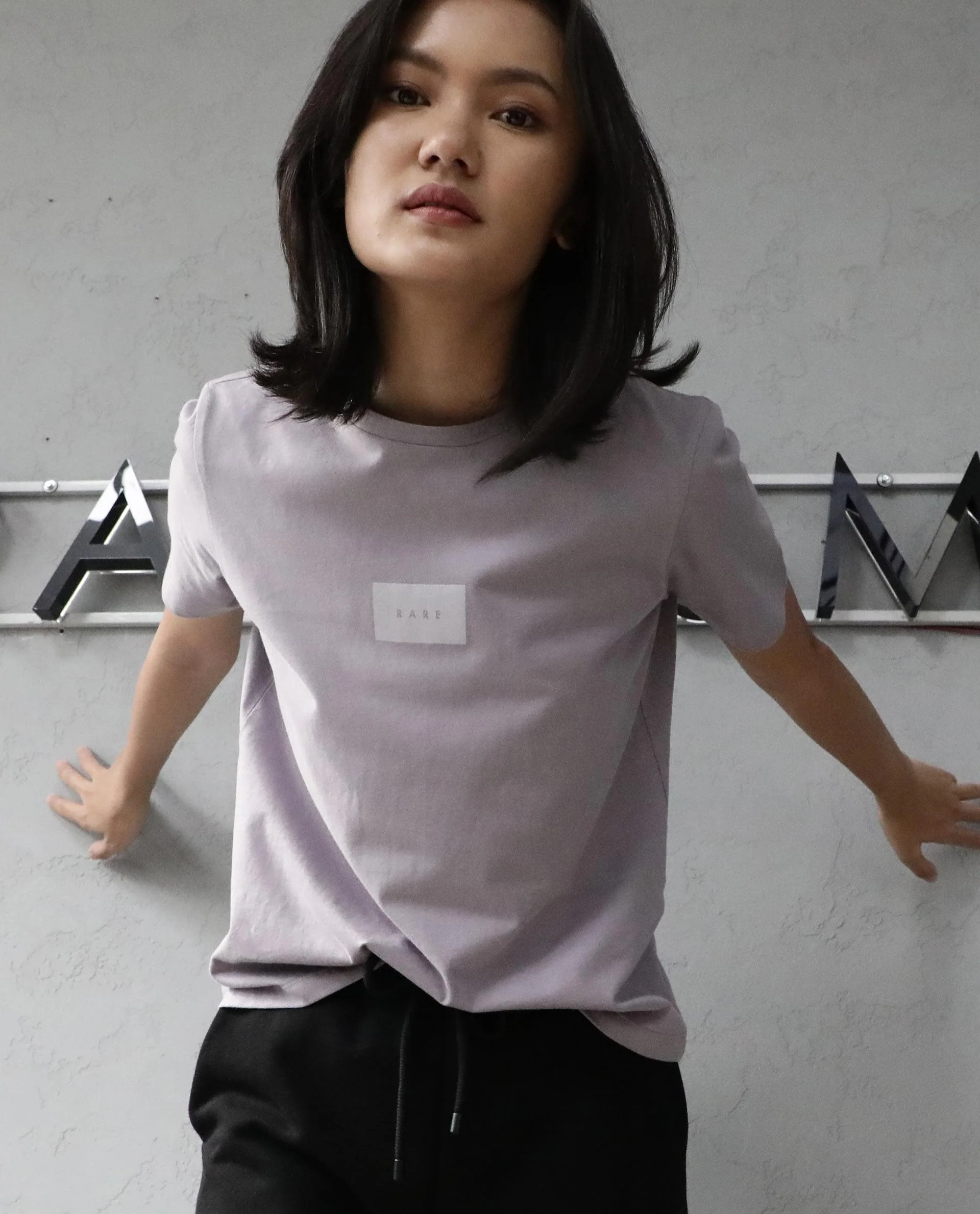 Rareism Womens Luani Lilac T-Shirt Supima Cotton Fabric Slim Fit Round Neck - Image 8