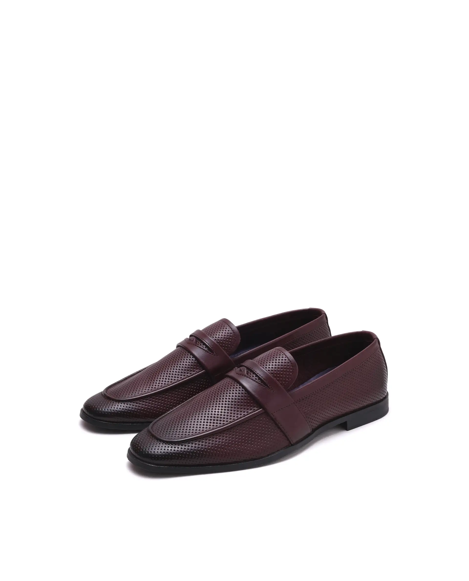 Rare Rabbit Men's Lucent Burgundy Leather Mocassin - Image 2