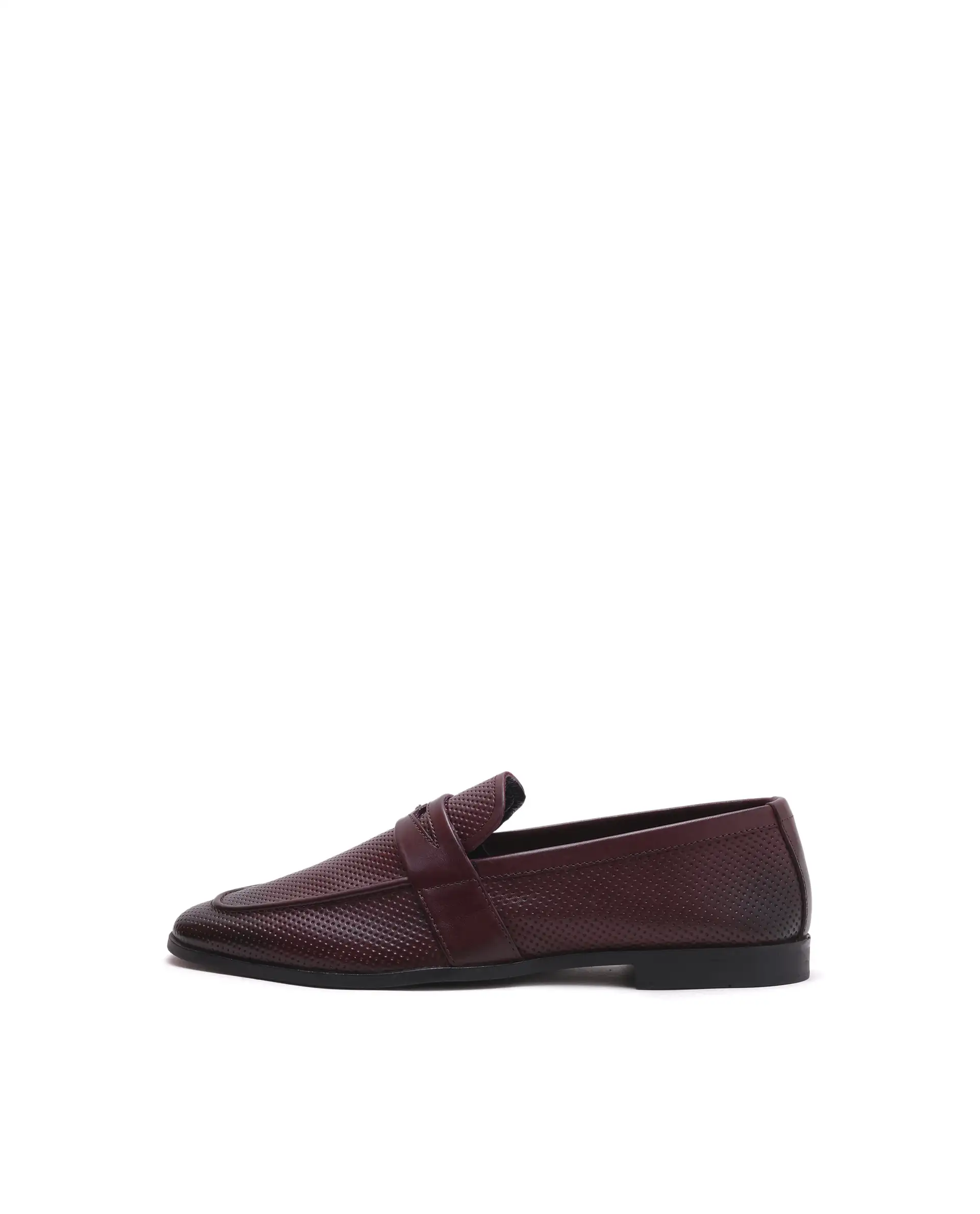 Rare Rabbit Men's Lucent Burgundy Leather Mocassin - Image 3