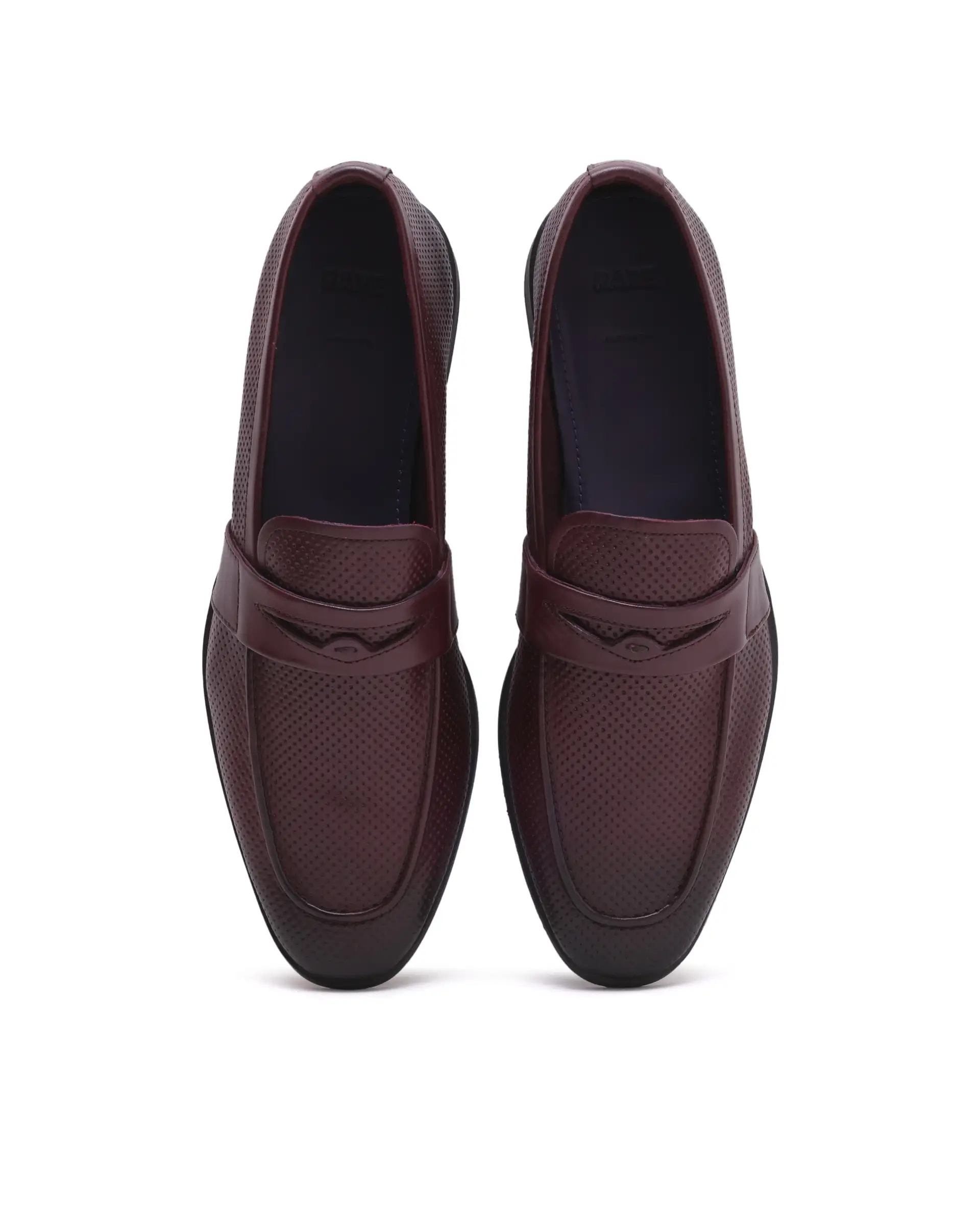 Rare Rabbit Men's Lucent Burgundy Leather Mocassin - Image 4
