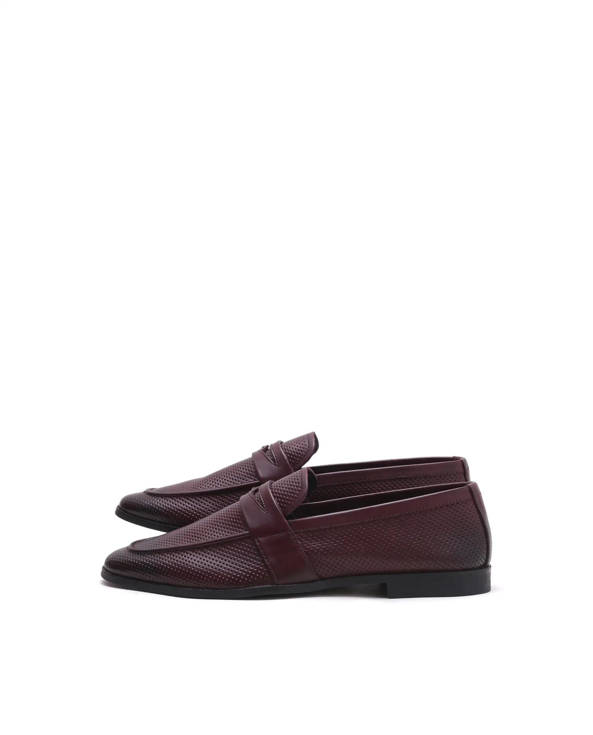 Rare Rabbit Men's Lucent Burgundy Leather Mocassin - Image 6