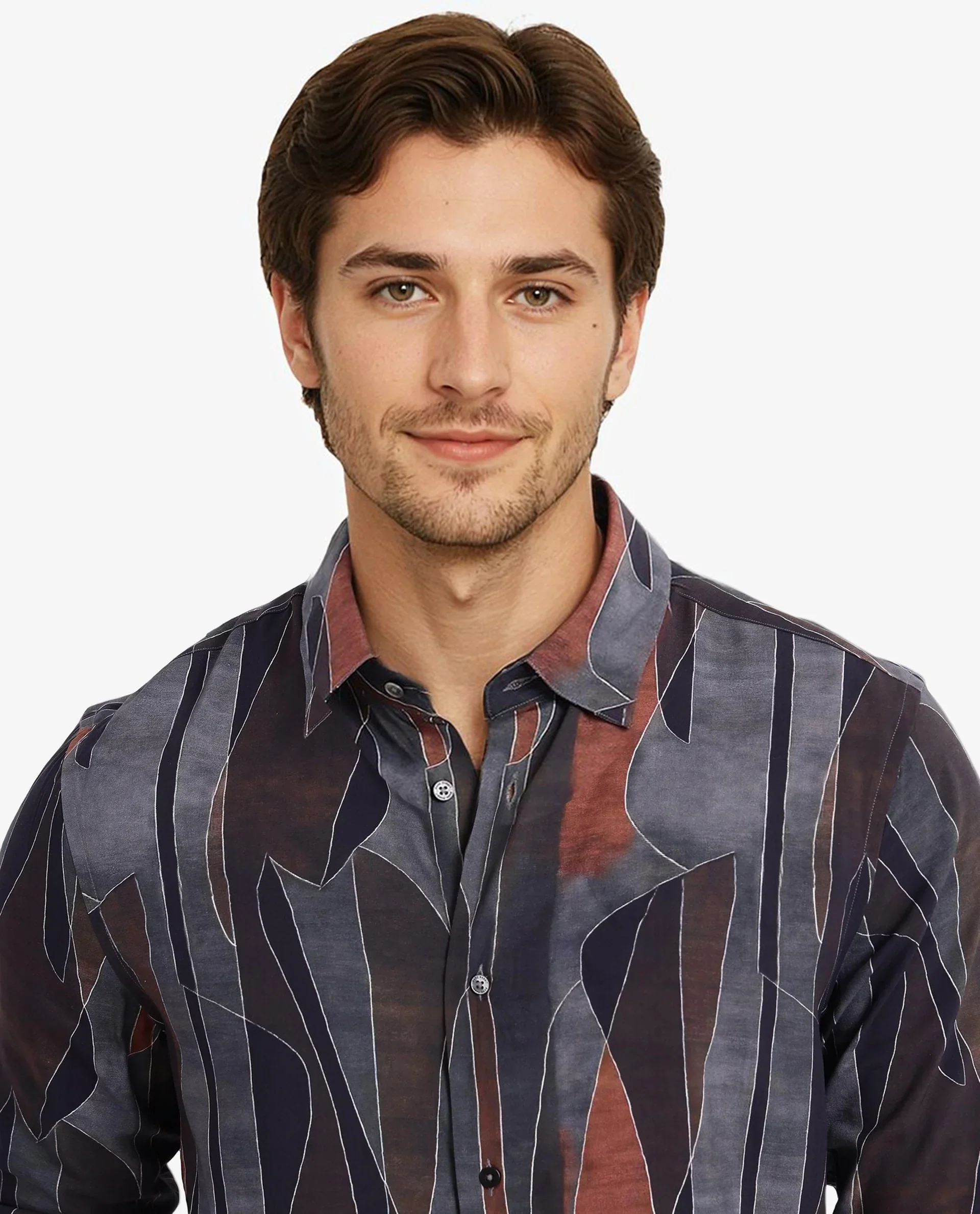 Rare Rabbit Men's Lumo Ls Black Cotton Abstract Print Regular Fit Full Sleeve Collared Shirt - Image 7