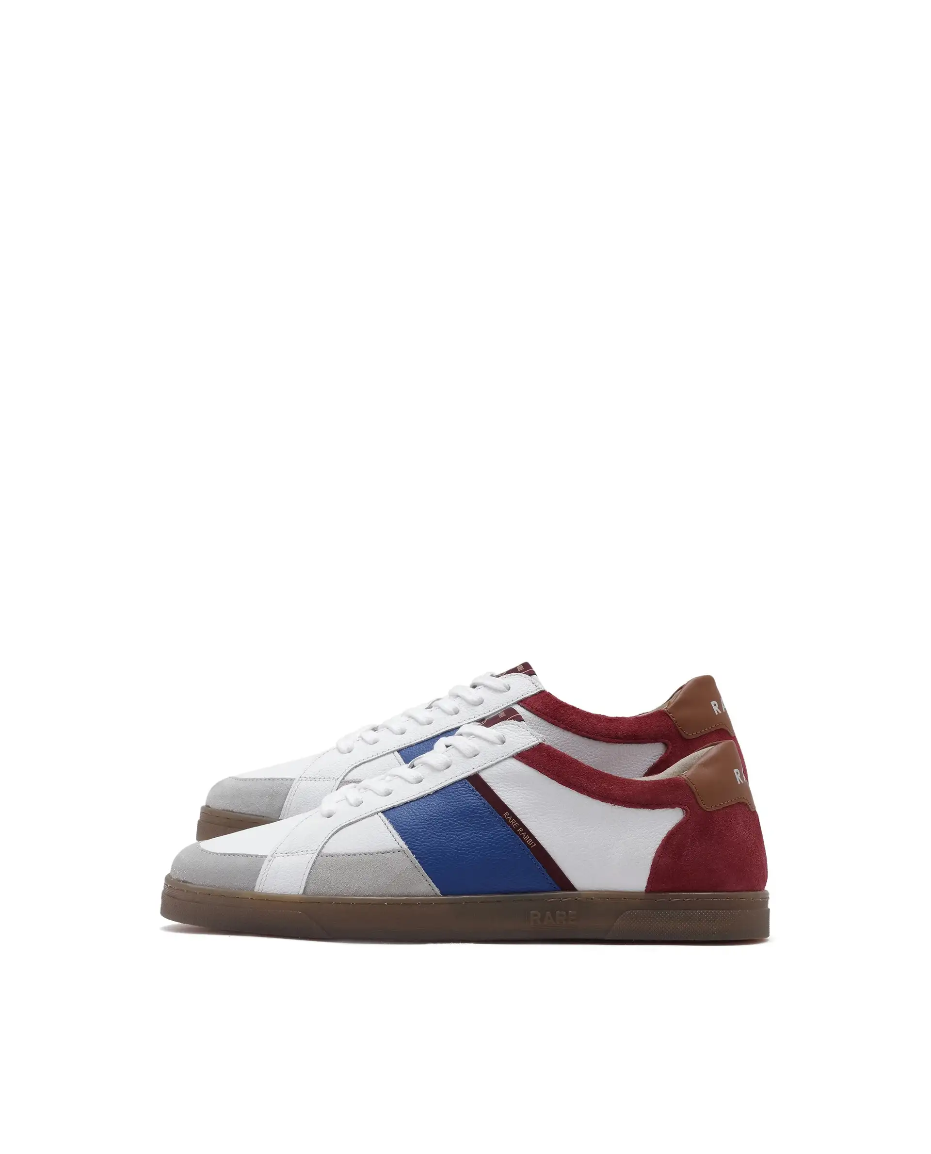 Rare Rabbit Men Luna White Genuine Milled Leather And Premium Suede Colorblocked Lace-Up Shoes - Image 7