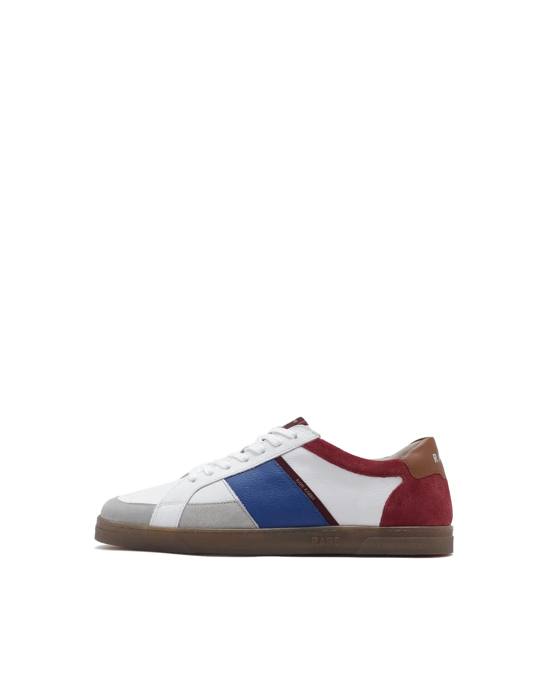 Rare Rabbit Men Luna White Genuine Milled Leather And Premium Suede Colorblocked Lace-Up Shoes - Image 9