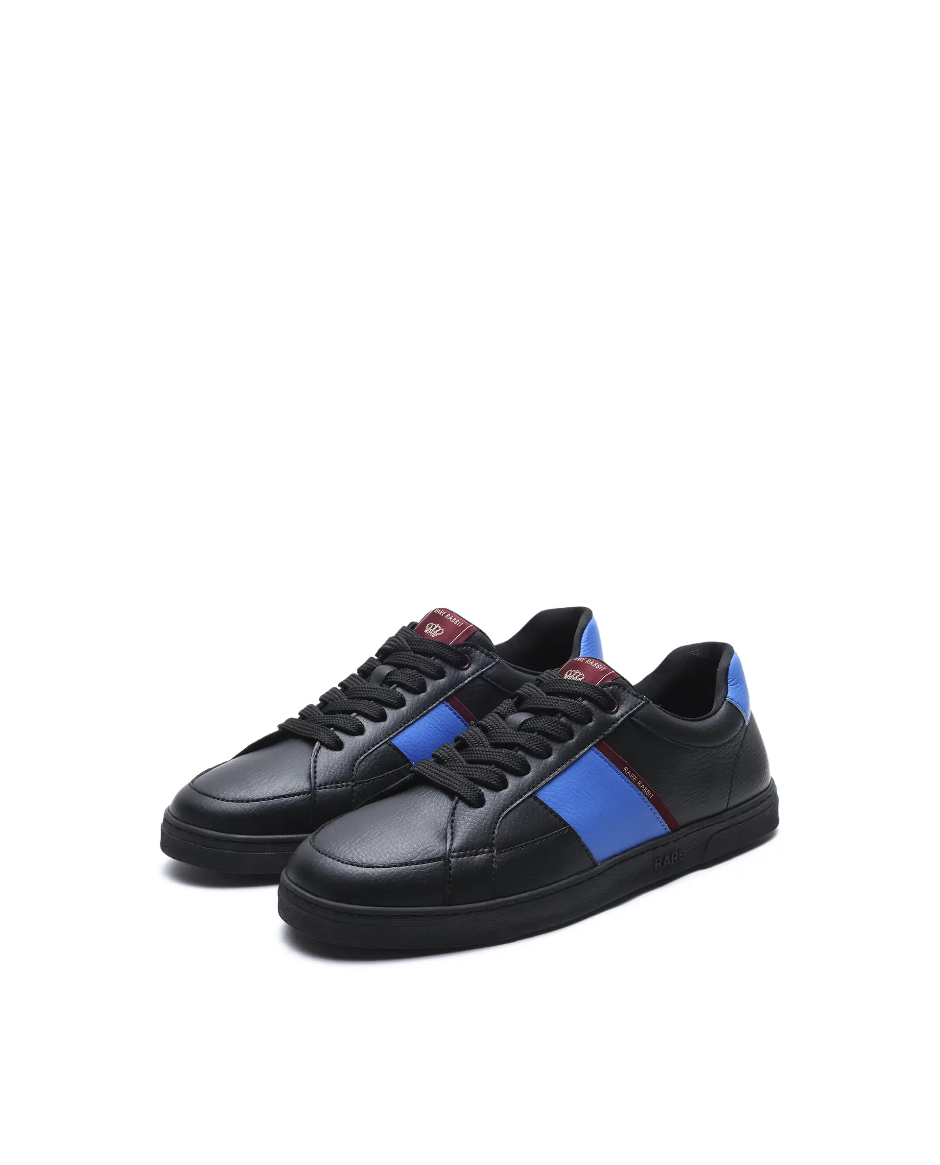 Rare Rabbit Men's Lunar Black Micro Fiber Leather Sneaker - Image 3
