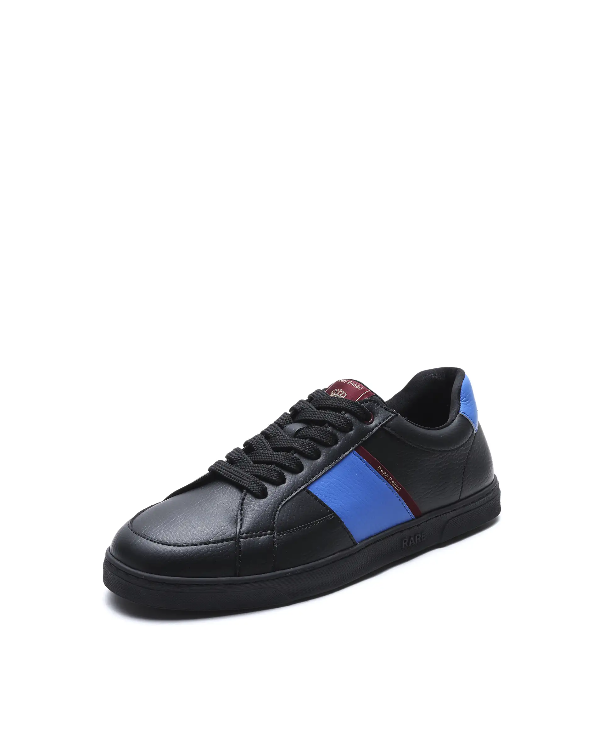 Rare Rabbit Men's Lunar Black Micro Fiber Leather Sneaker - Image 4