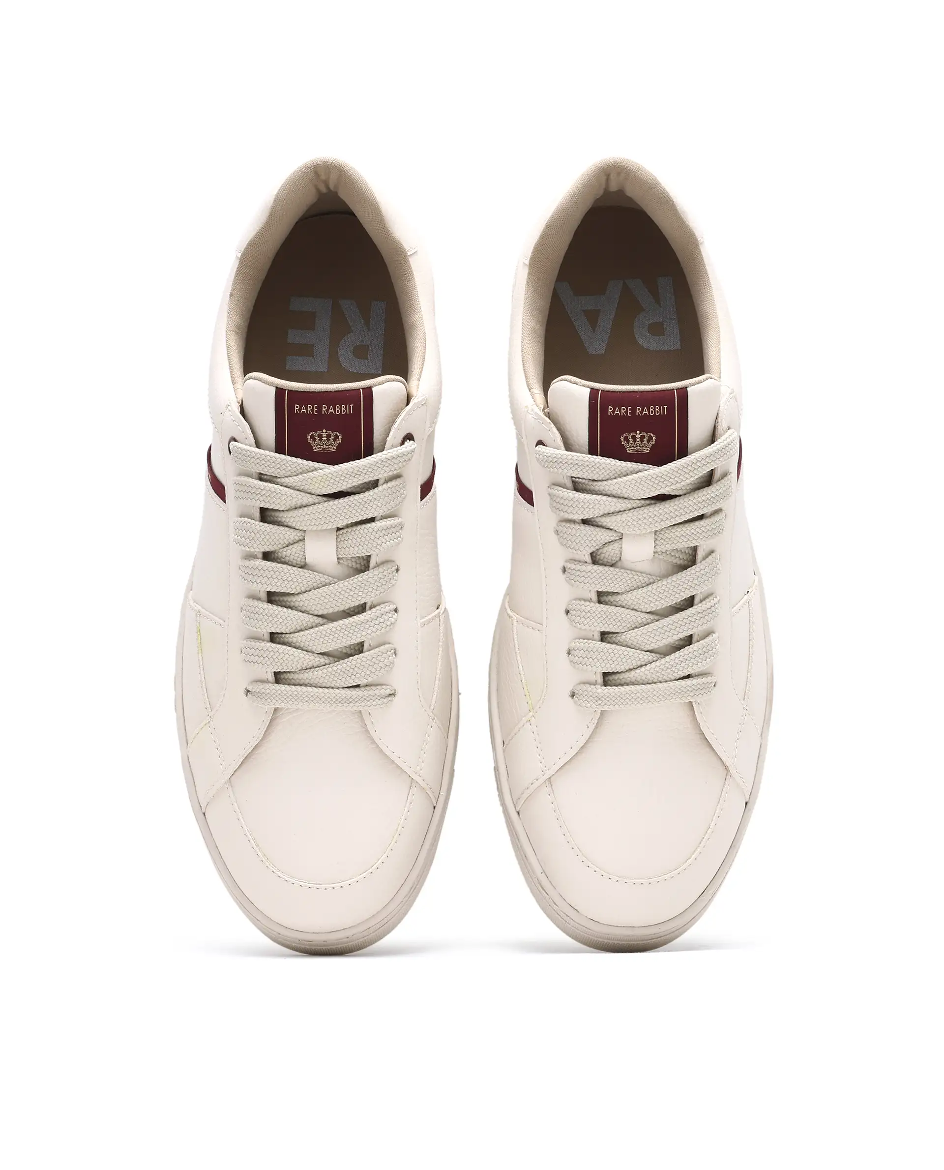 Rare Rabbit Men's Lunar Light Beige Micro Fiber Leather Sneaker - Image 2