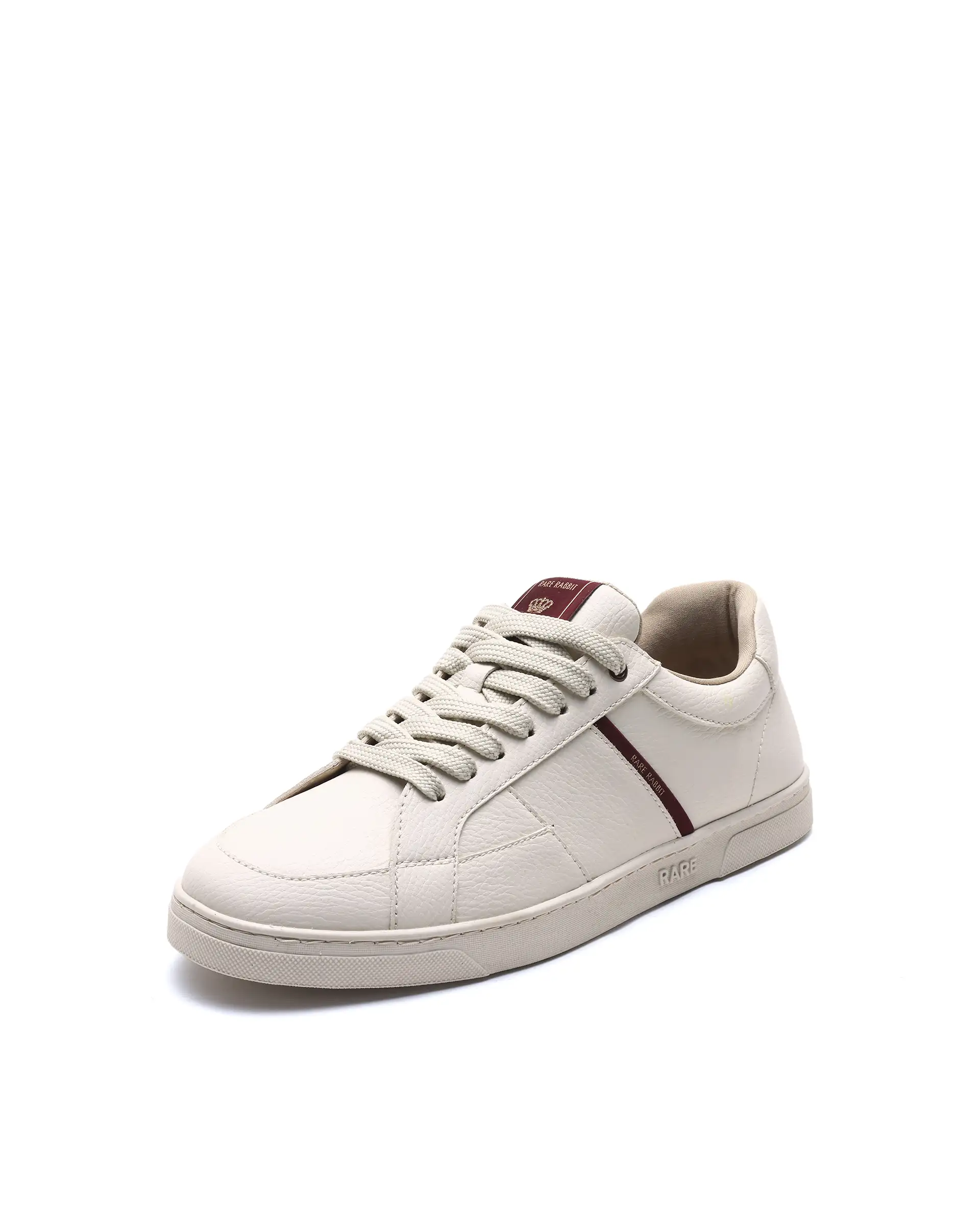 Rare Rabbit Men's Lunar Light Beige Micro Fiber Leather Sneaker - Image 4