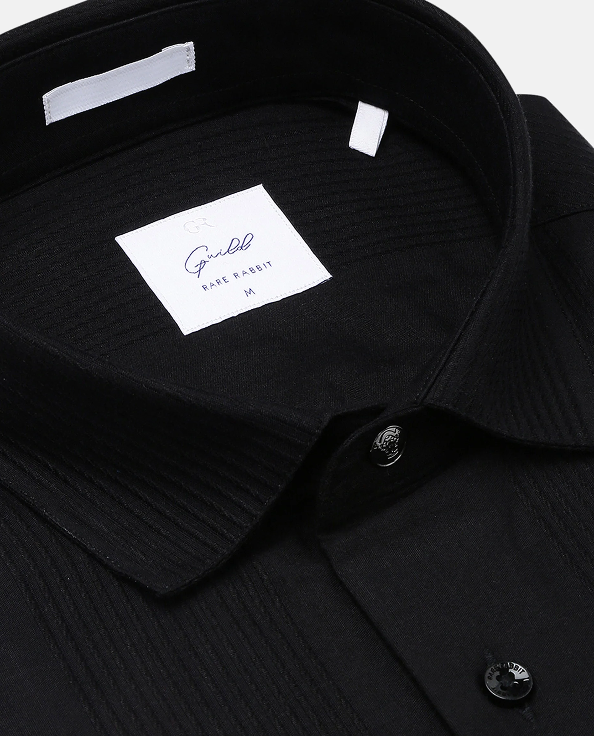 Rare Rabbit Men's Lurtz-1 Black Cotton Striped Print Tailored Fit Full Sleeve Collared Shirt - Image 7