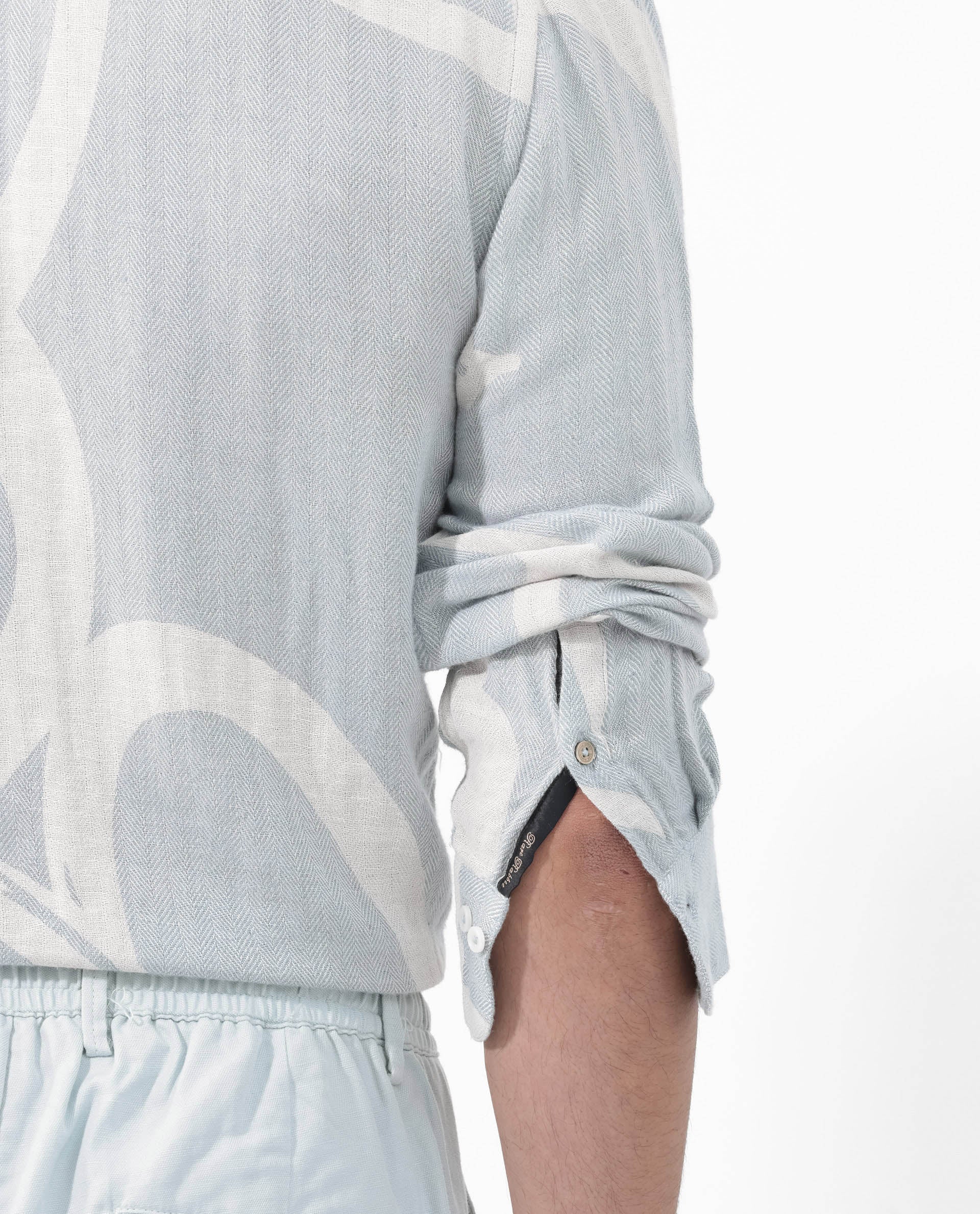 Rare Rabbit Men's Lusia Off White Graphic Print Regular Fit Full Sleeve Collared Shirt - Image 4