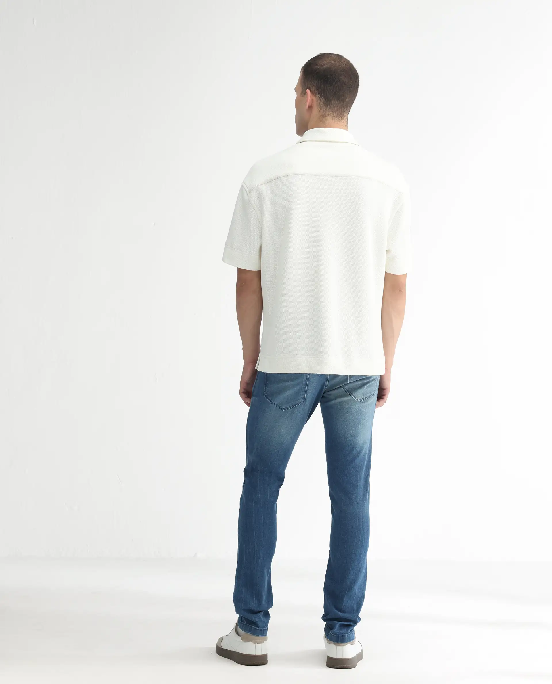 Rare Rabbit Men's Luxen Blue Cotton Plain Hawk Slim Fit Jeans - Image 9