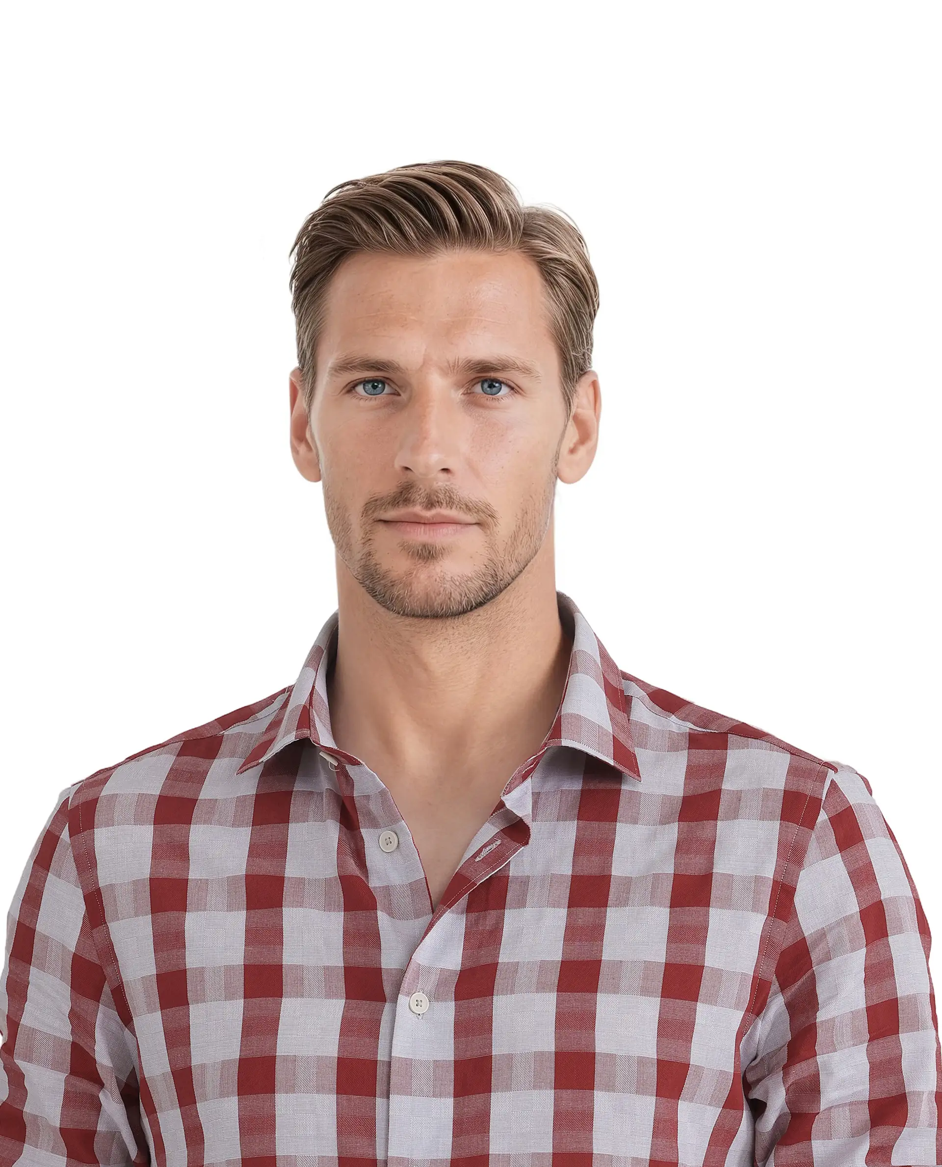 Rare Rabbit Men's Luxs Red Cotton Checked Print Regular Fit Full Sleeve Collared Shirt - Image 7