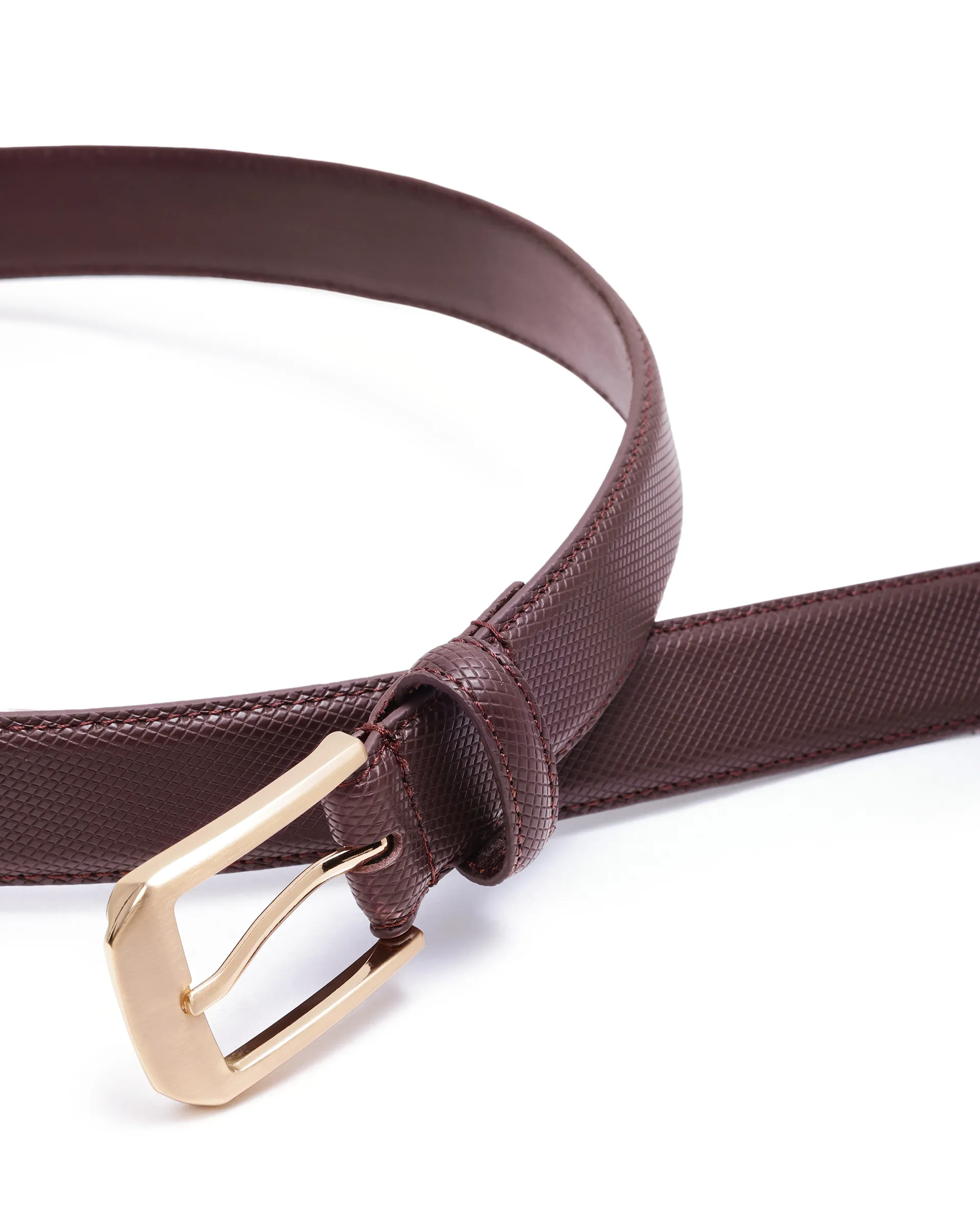 Rare Rabbit Men Lynx Cherry Leather Belt - Image 2