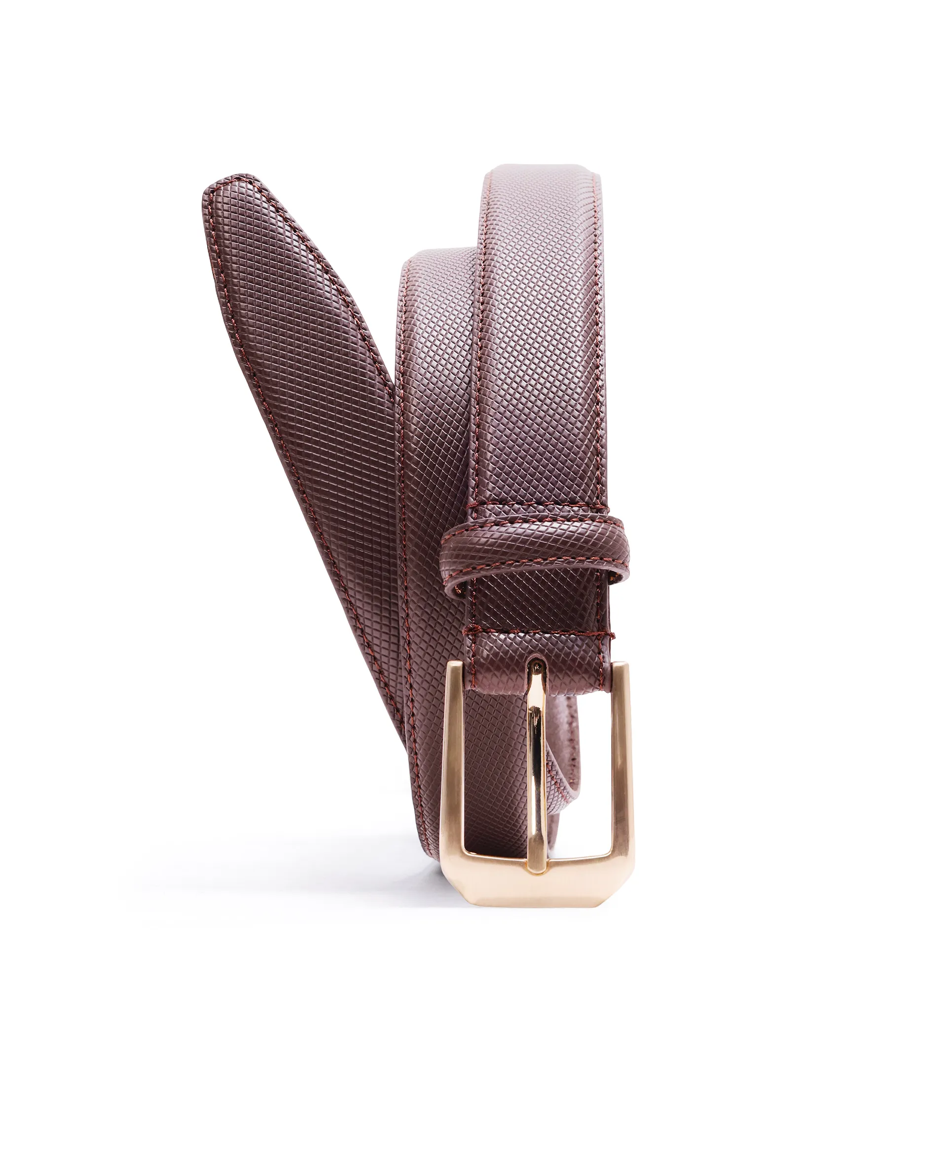 Rare Rabbit Men Lynx Cherry Leather Belt - Image 3
