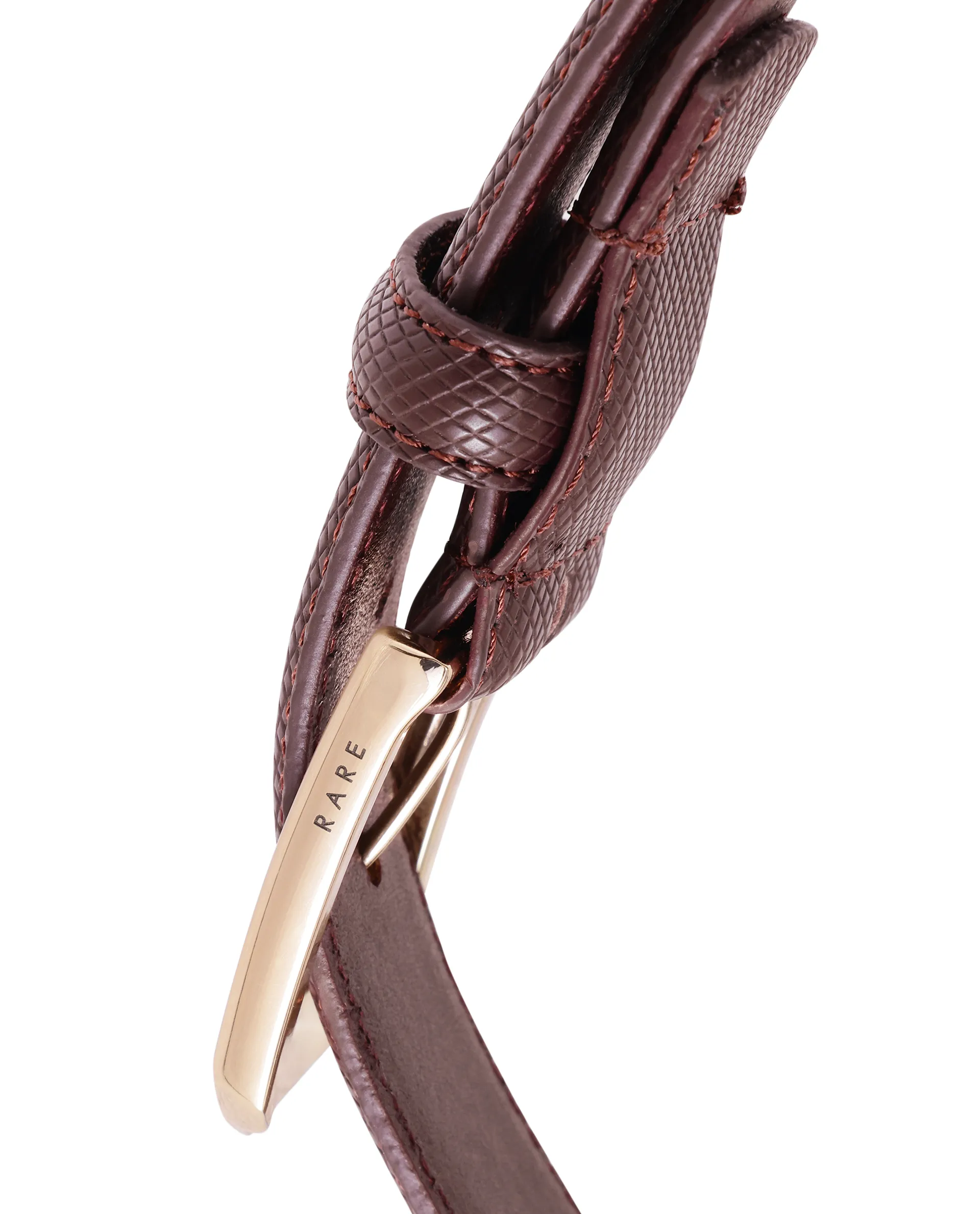 Rare Rabbit Men Lynx Cherry Leather Belt - Image 4