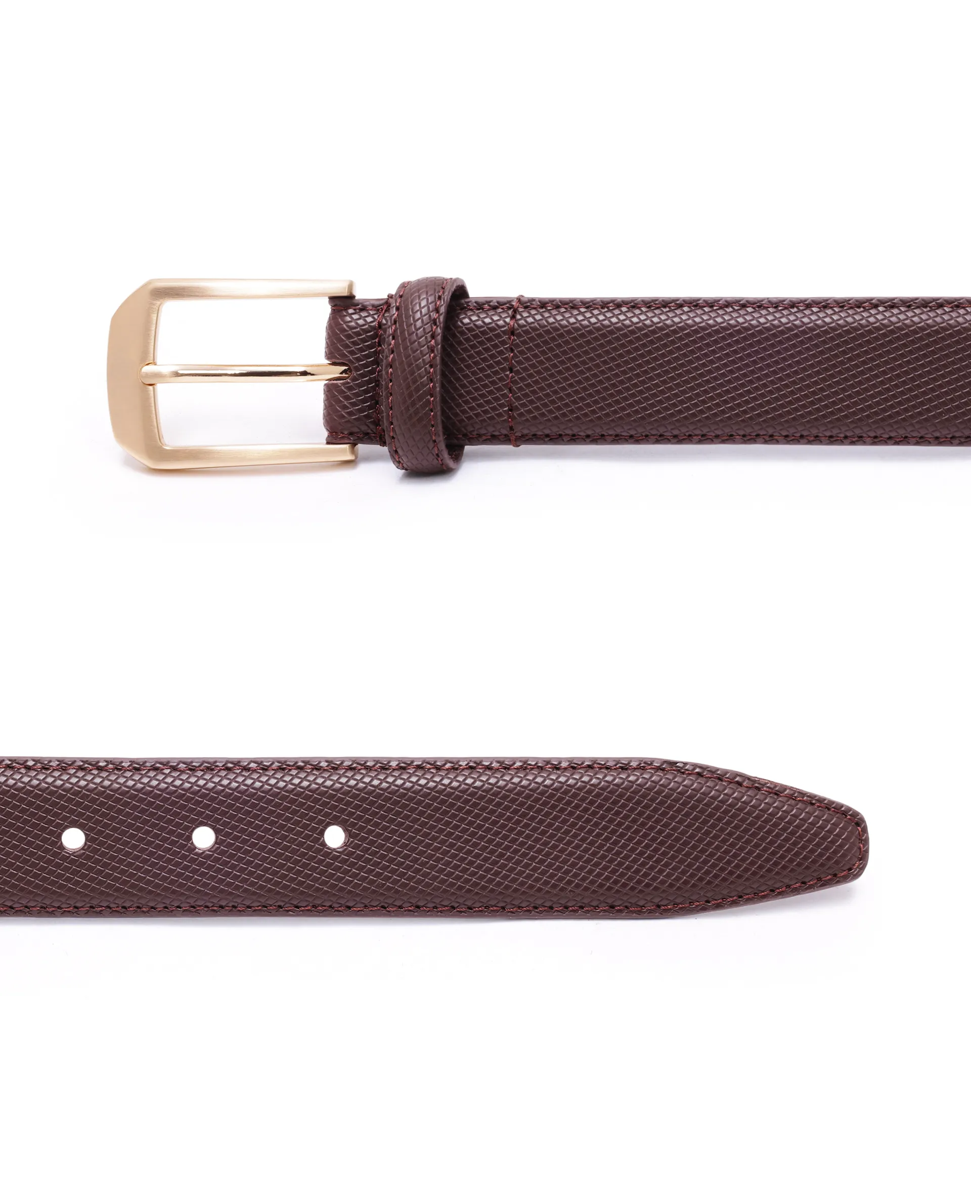 Rare Rabbit Men Lynx Cherry Leather Belt - Image 7