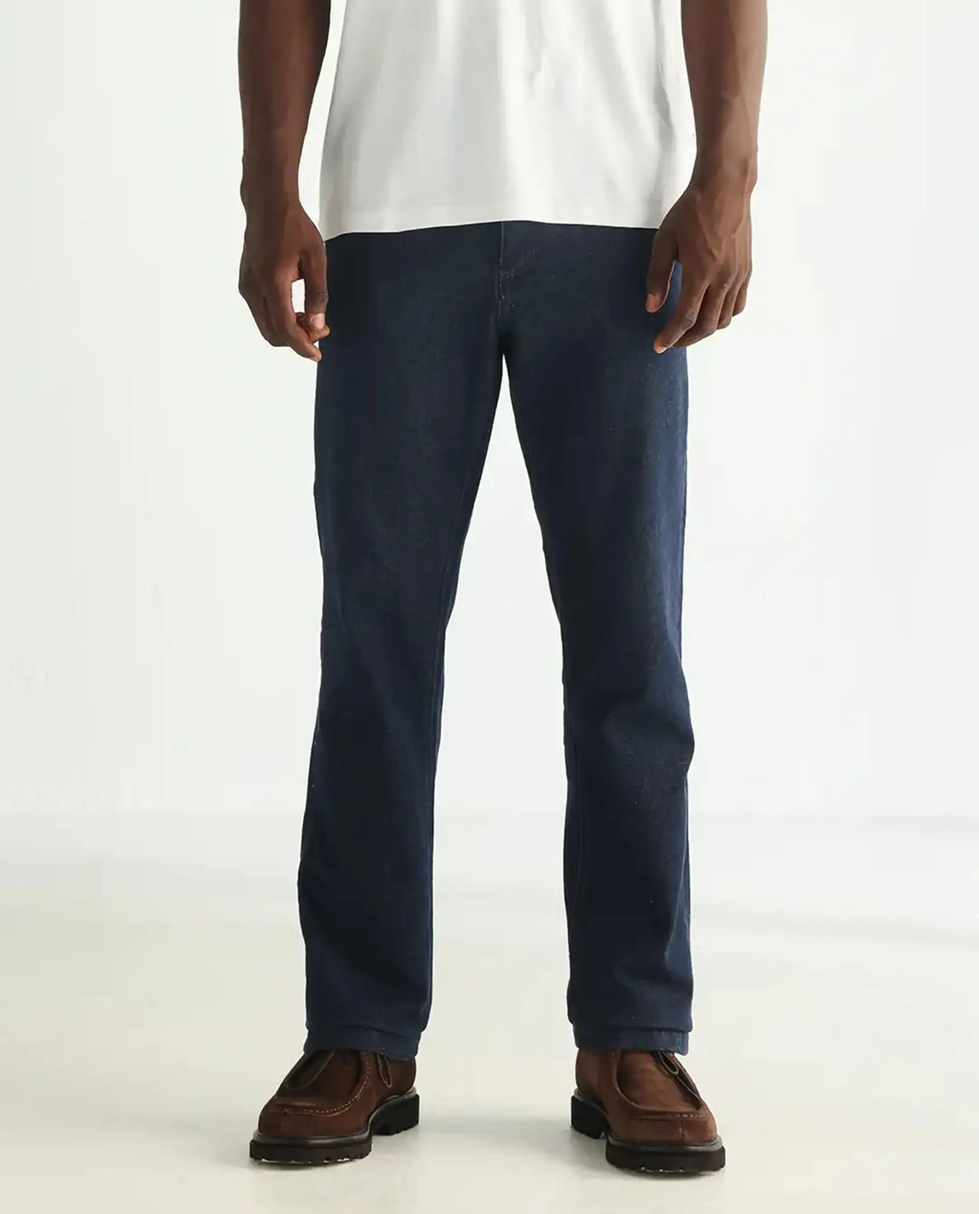 Rare Rabbit Men's Lyon Dark Navy Cotton Plain Hawk Slim Fit Jeans - Image 10