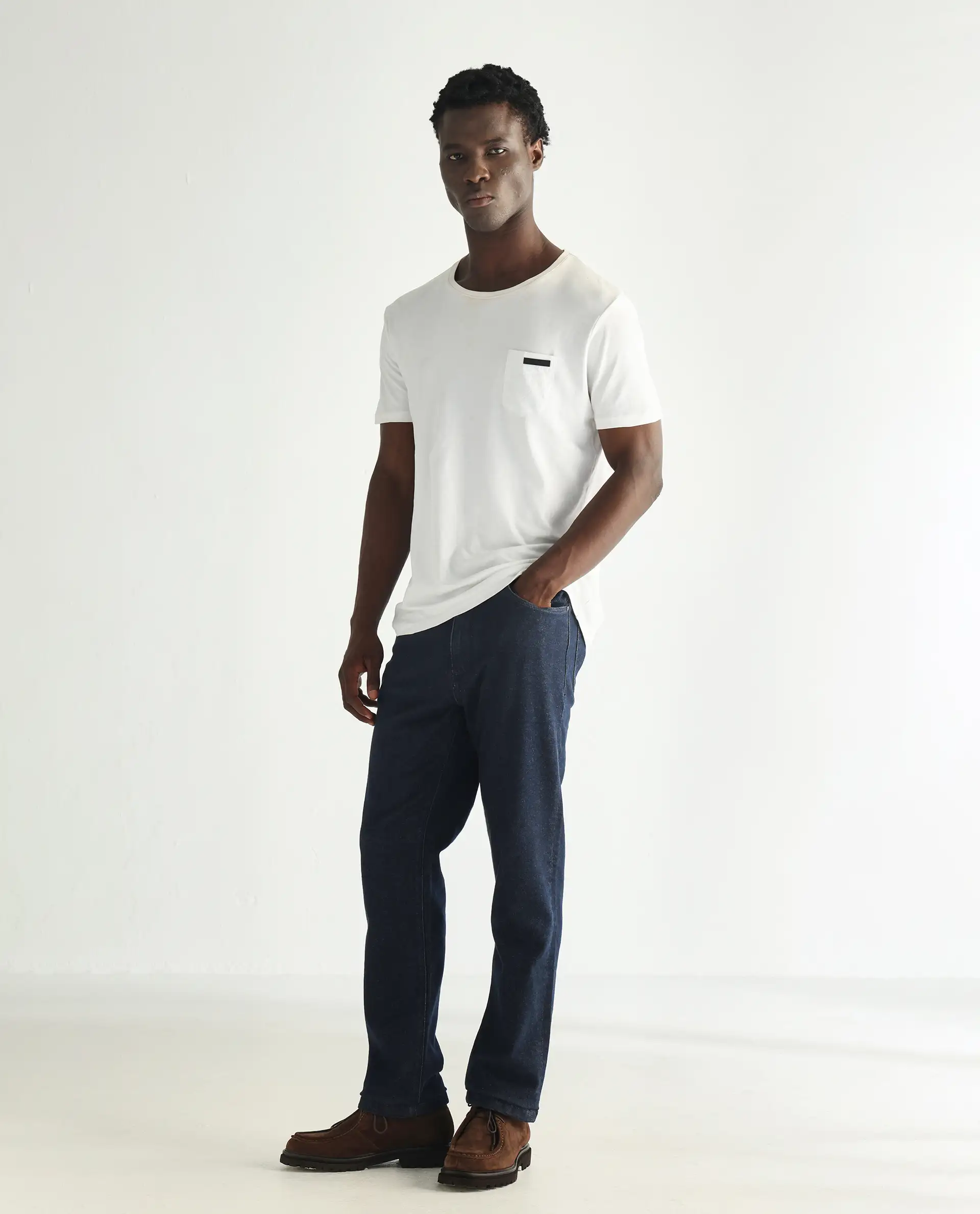 Rare Rabbit Men's Lyon Dark Navy Cotton Plain Hawk Slim Fit Jeans - Image 6