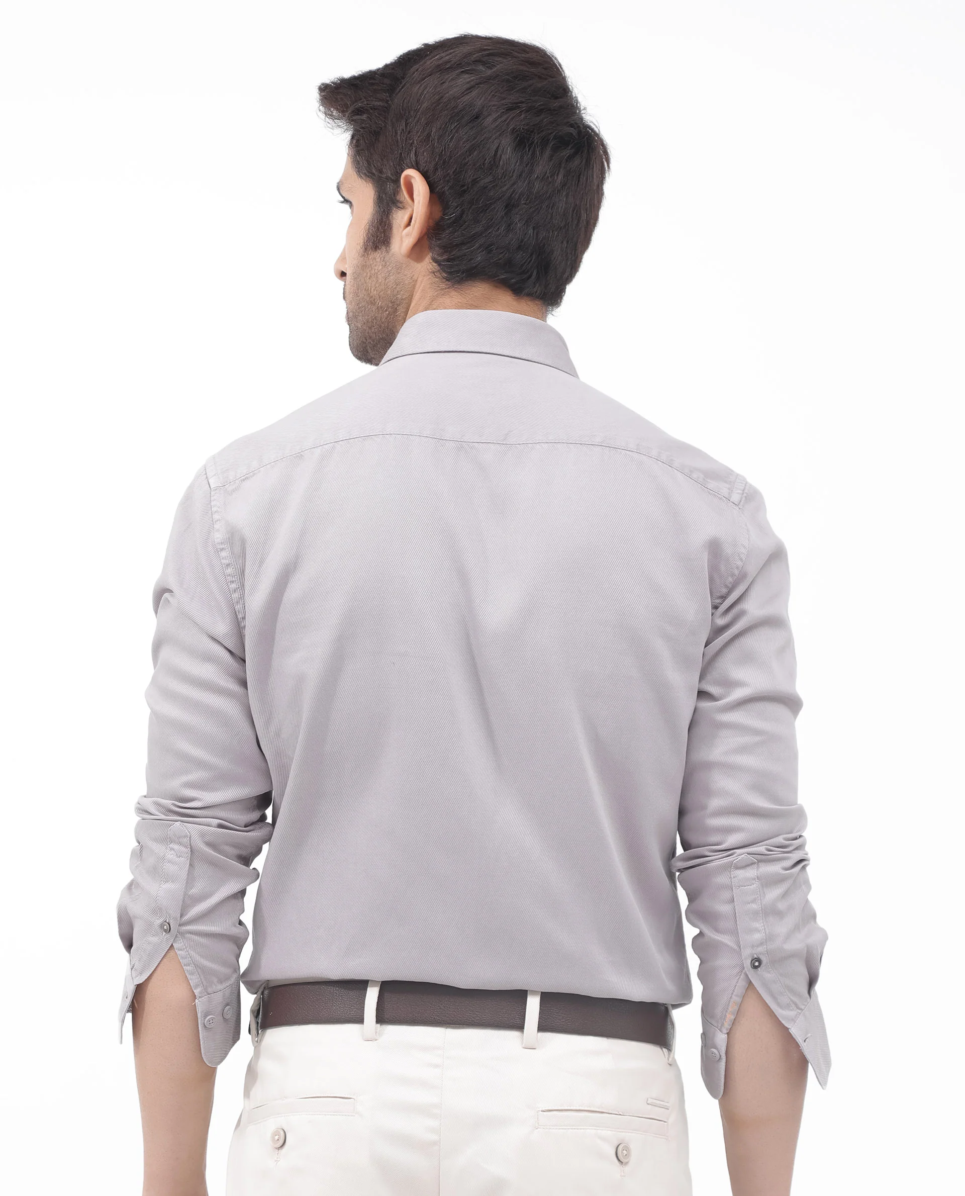 Rare Rabbit Men's Lyton-2 Dusky Purple Cotton Plain Regular Fit Full Sleeve Collared Shirt - Image 7